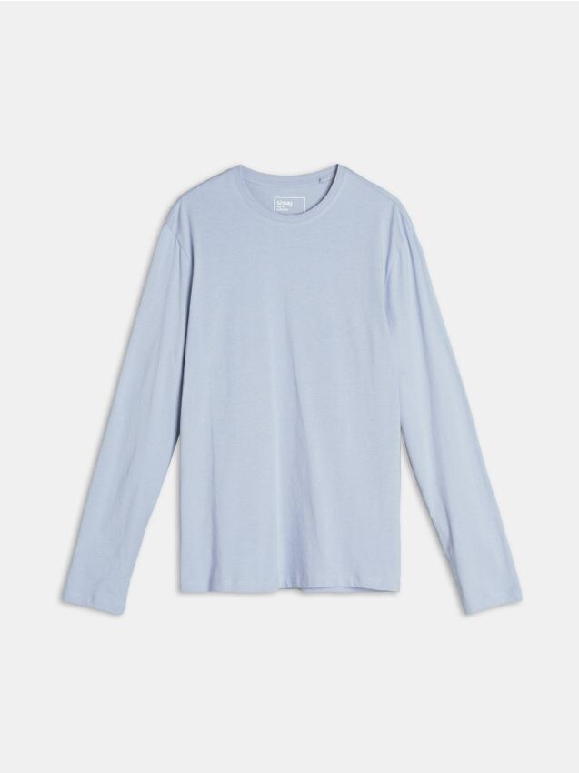 Langarm T Shirt Farbe Hellblau Sinsay J X