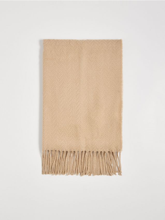 Scarf With Herringbone Texture Farbe Beige Sinsay Wp X