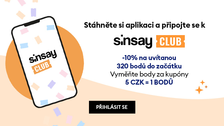 SINSAY CLUB banner