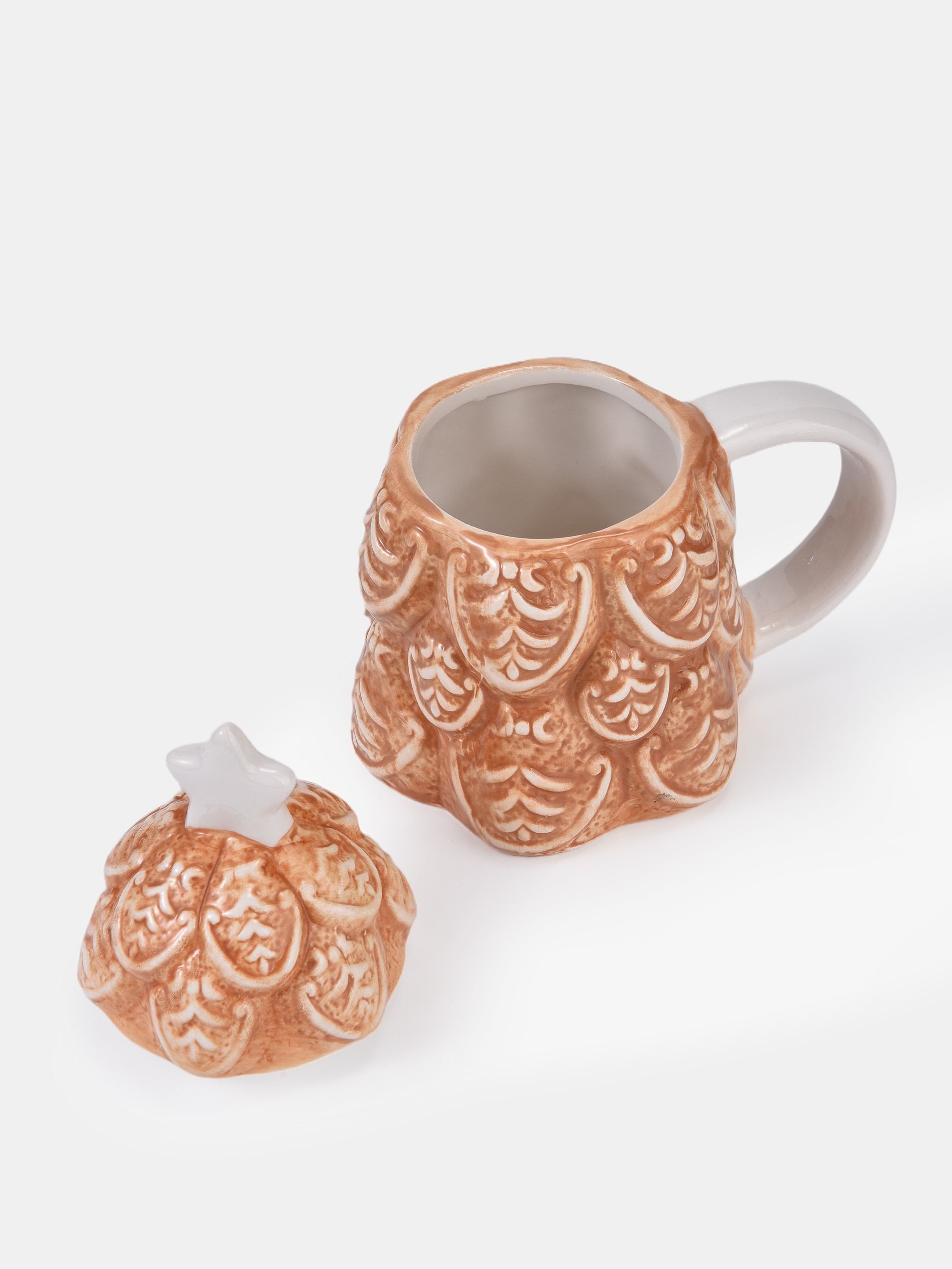 Sinsay - Κεραμική κούπα Χριστουγέννων σε σχήμα χριστουγεννιάτικου δέντρου με καπάκι - πολυχρωμο φωτογραφία