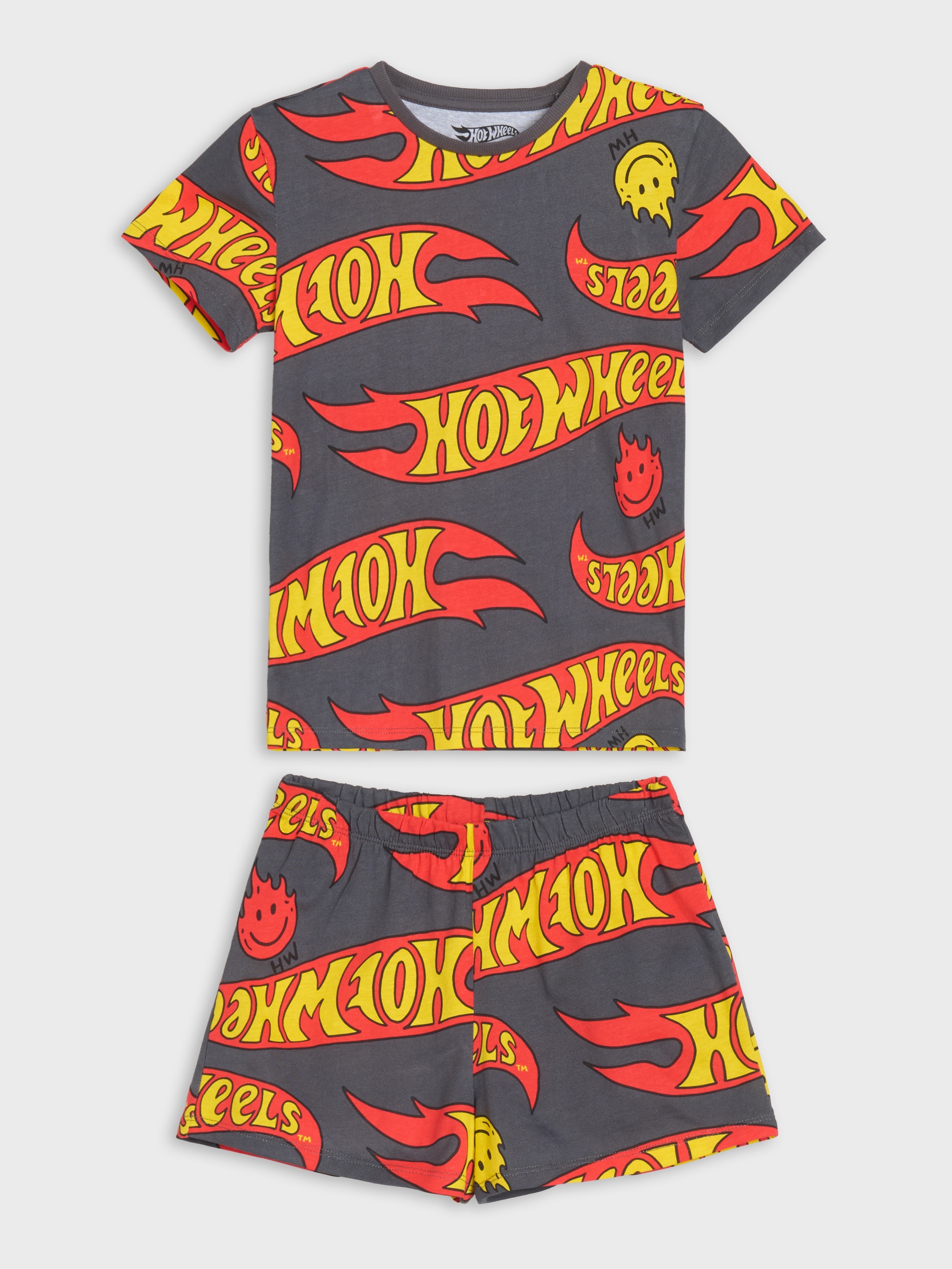 Sinsay - Piżama dwuczęściowa Hot Wheels - szary