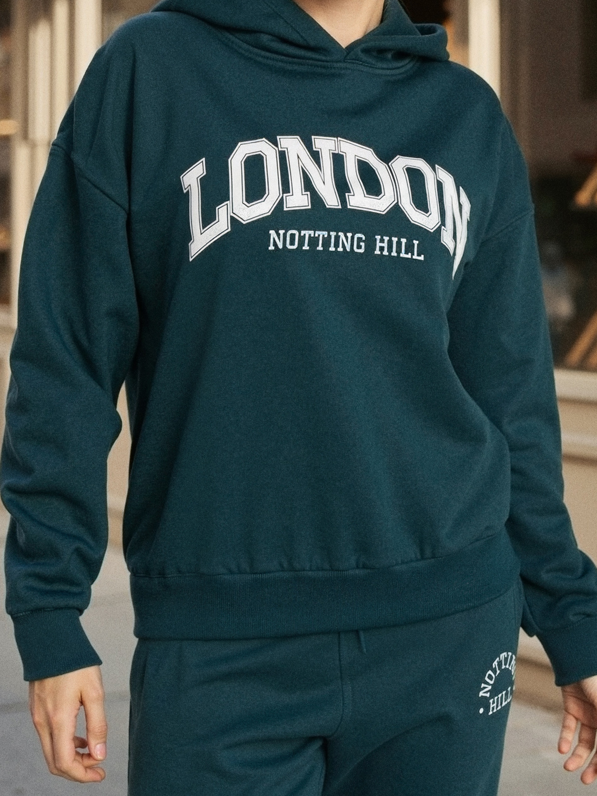 Sinsay - Bluza z napisem - zielony