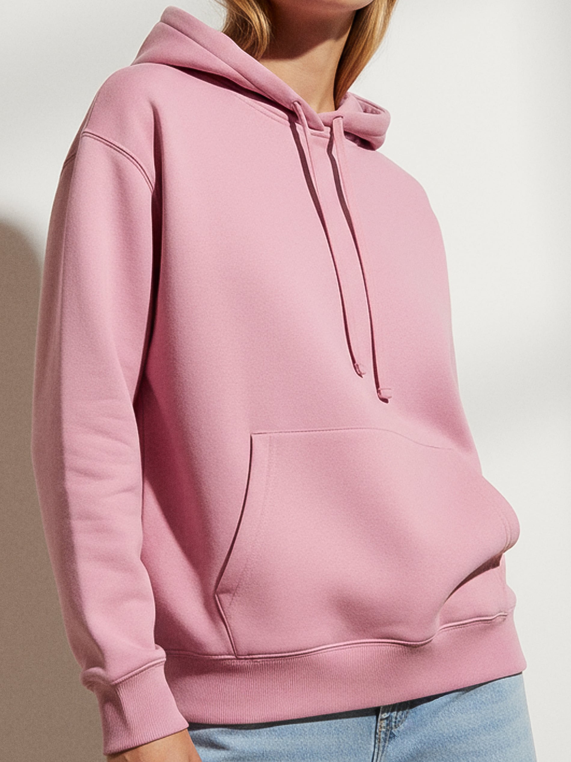 Sinsay - Hoodie z obniżoną linią ramienia - fioletowy