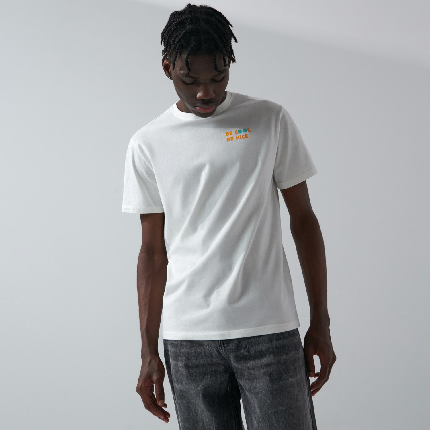 Sinsay – Tricou cu imprimeu – Ivory answear.ro