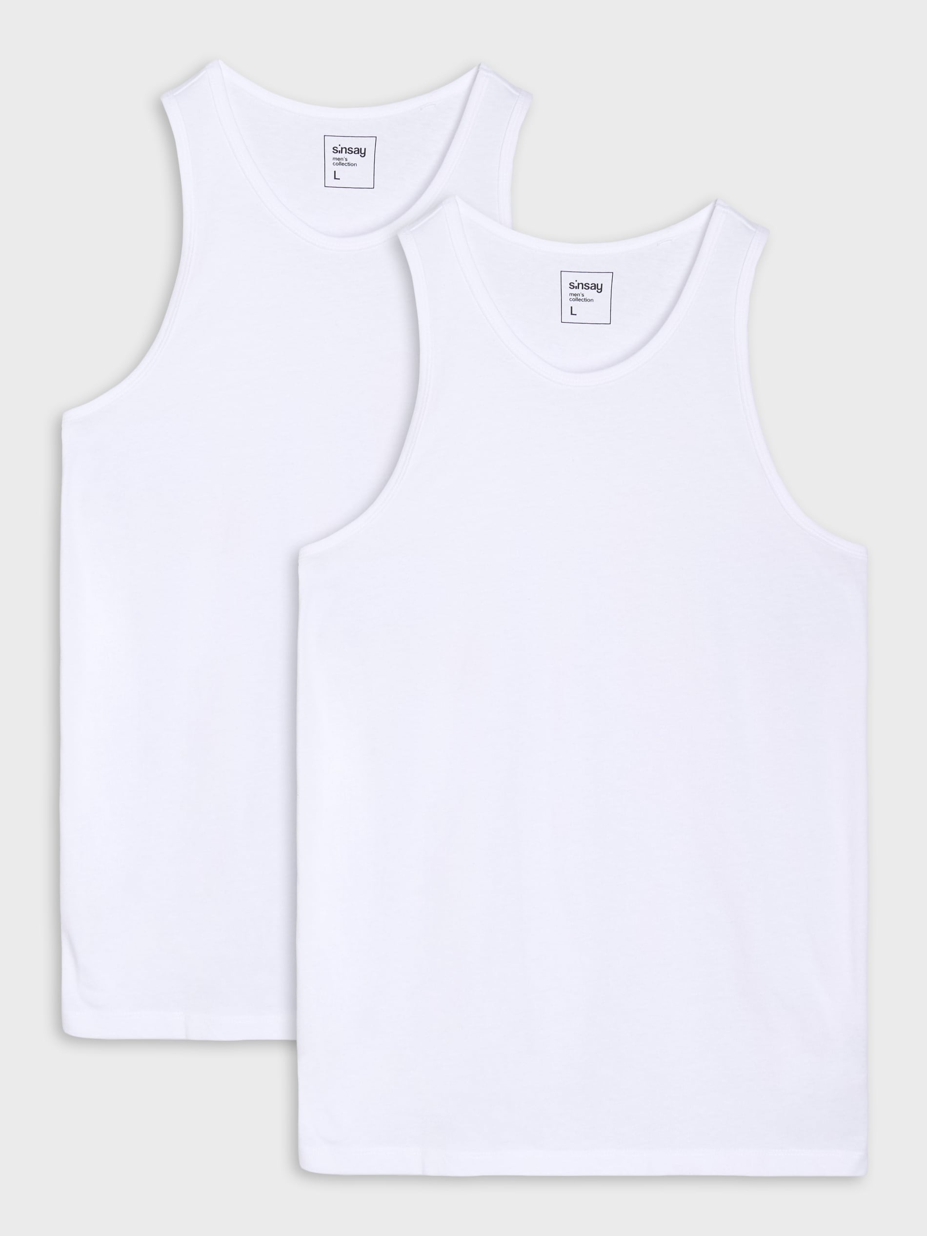 Sinsay - Tank top 2 pack - biały