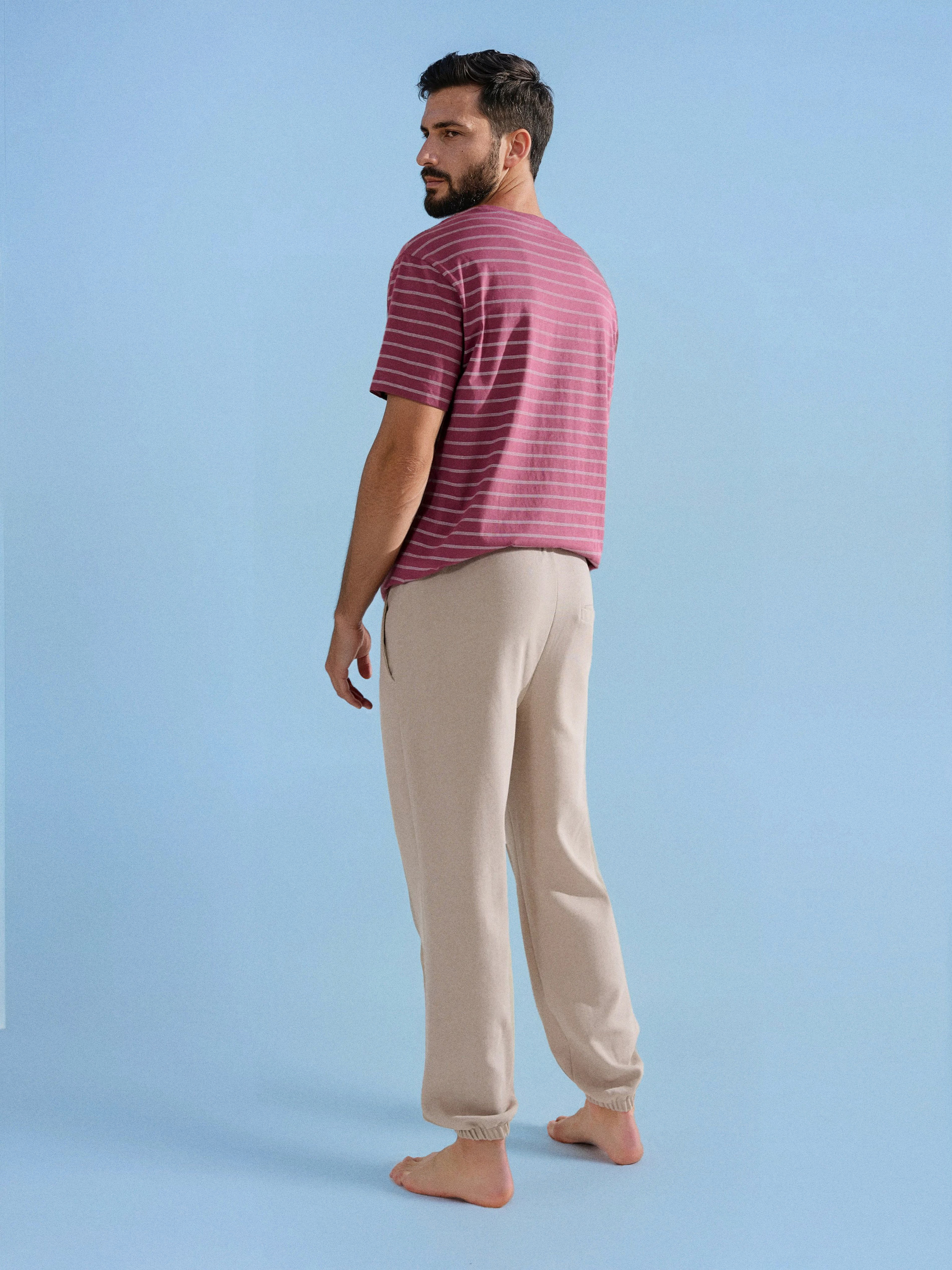 Sinsay - Παντελόνι jogger - μπεζ φωτογραφία