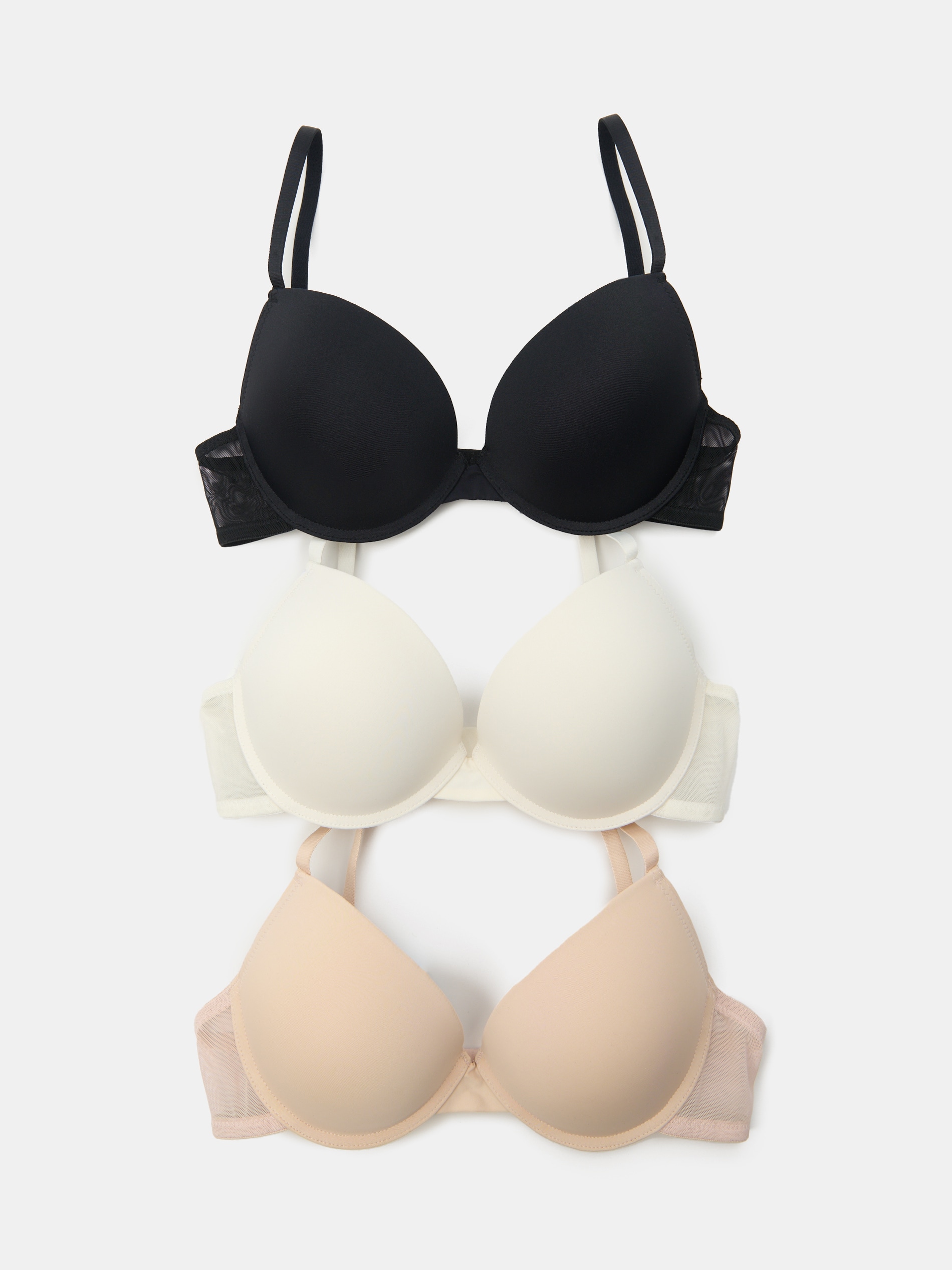 Sinsay - Biustonosz push-up 3 pack - wielobarwny