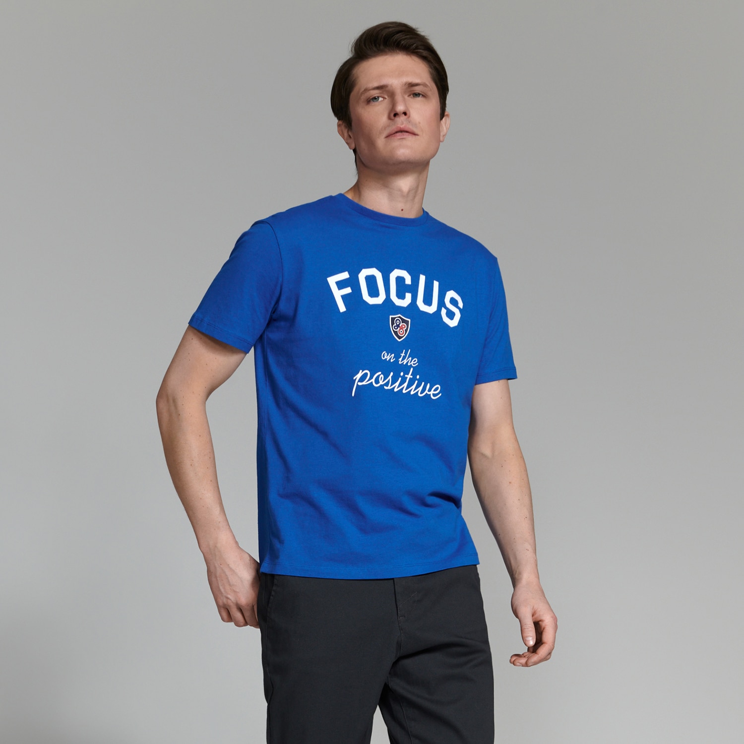 Sinsay – Tricou cu imprimeu – Albastru Albastru imagine noua