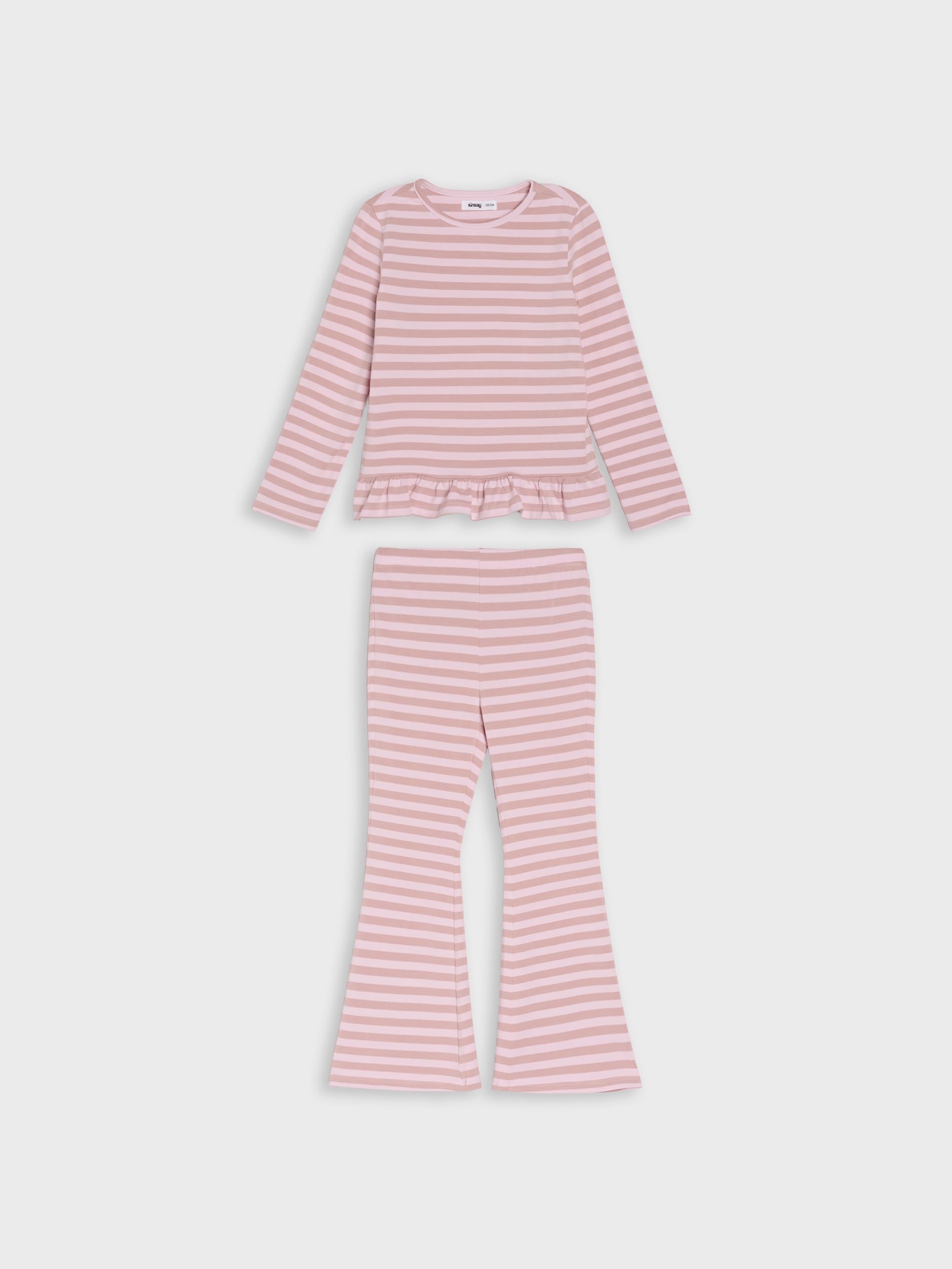 Sinsay - Bawełniany komplet dzianinowy w paski - wielobarwny