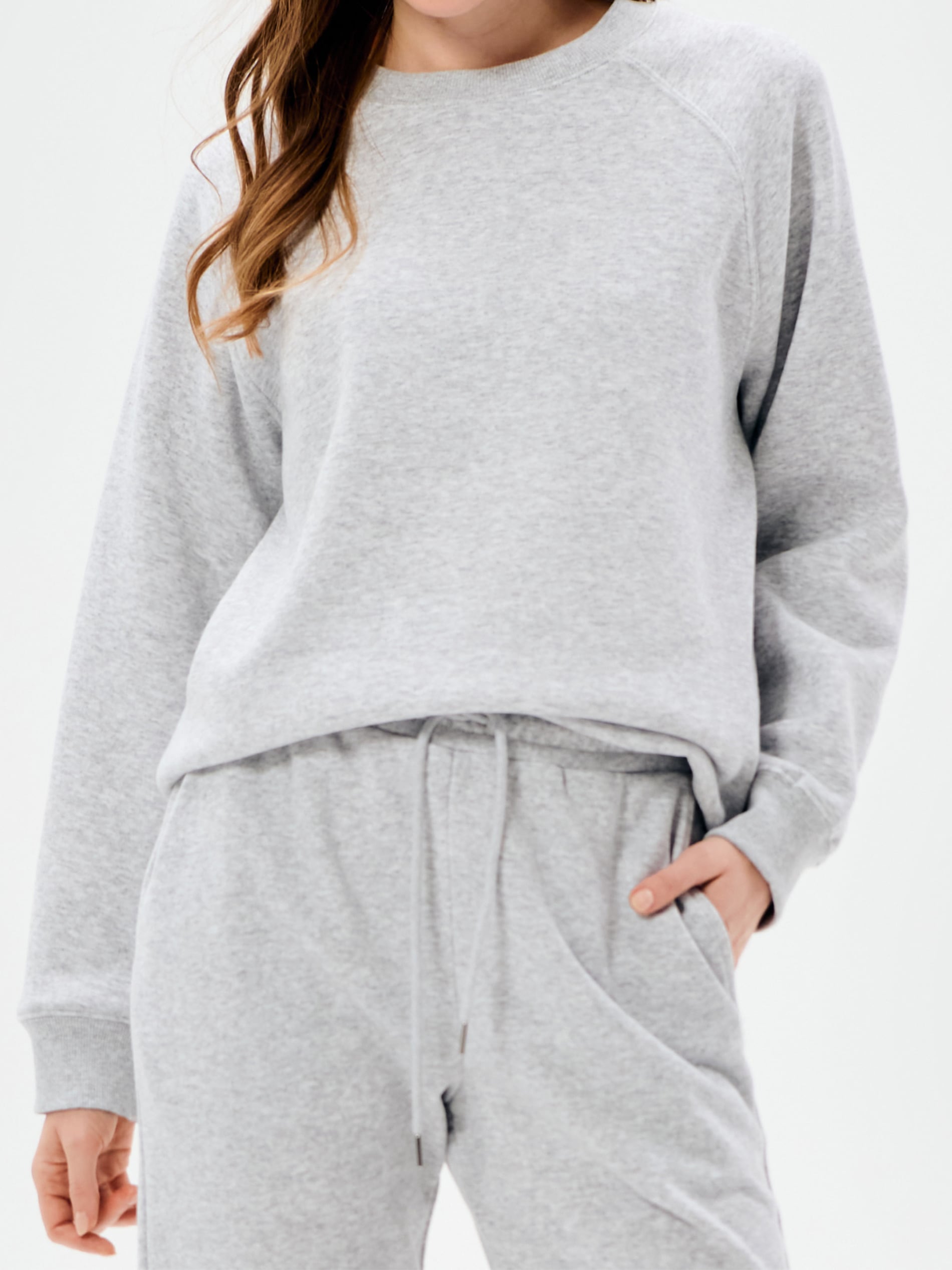 Sinsay - Bluza crewneck basic - szary