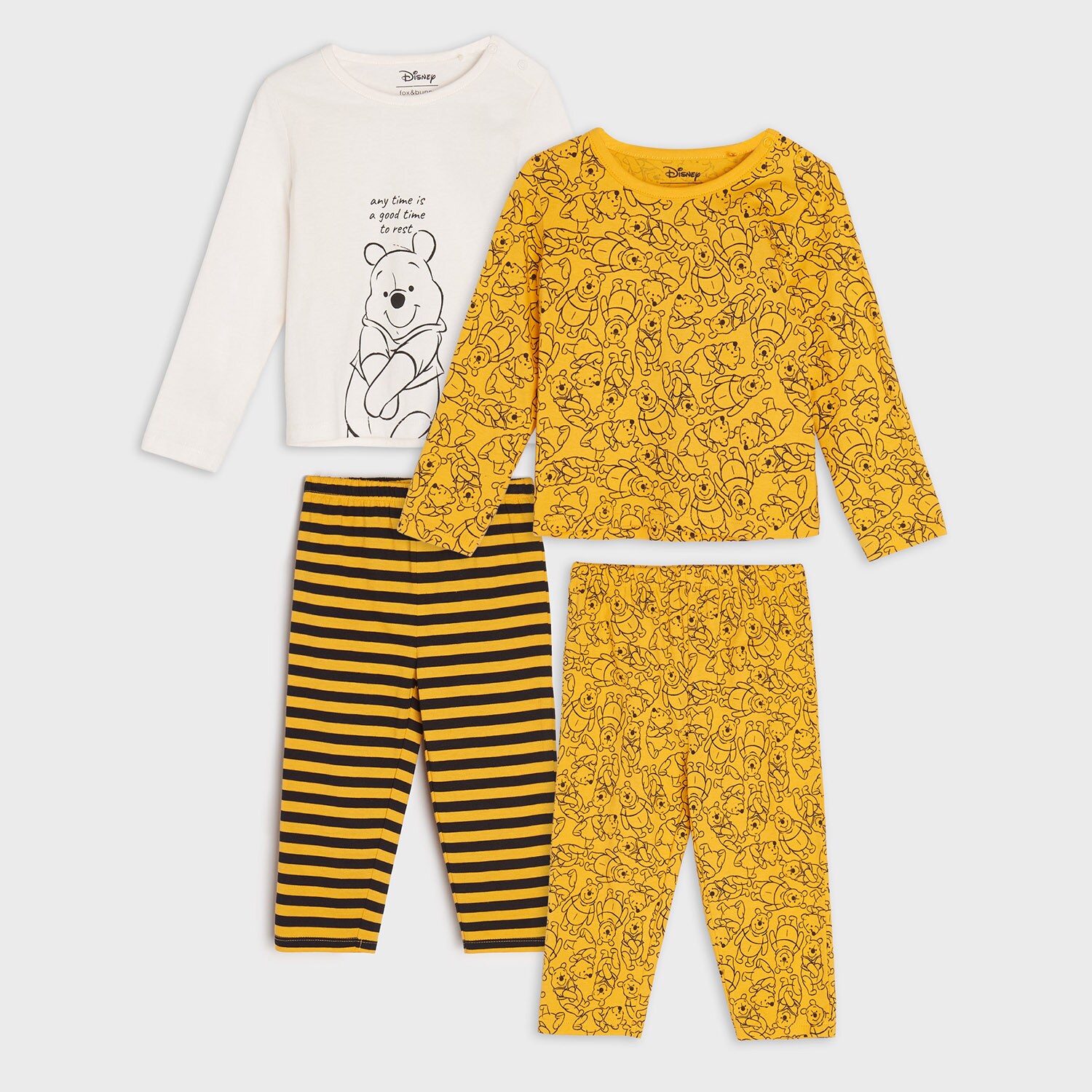 Sinsay - Set de 2 pijamale Winnie the Pooh - Galben
