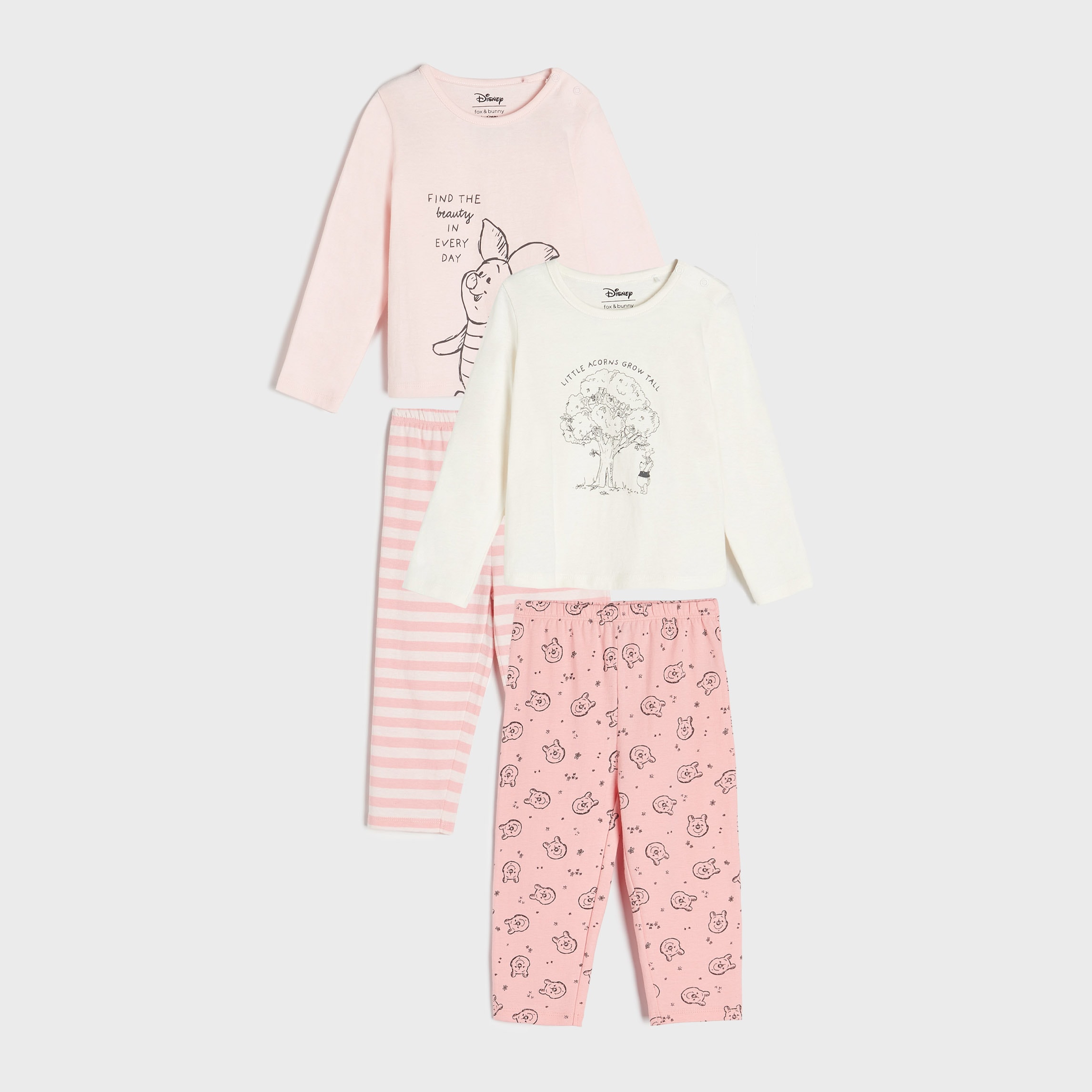 Sinsay - Set de 2 pijamale Winnie The Pooh - Roz