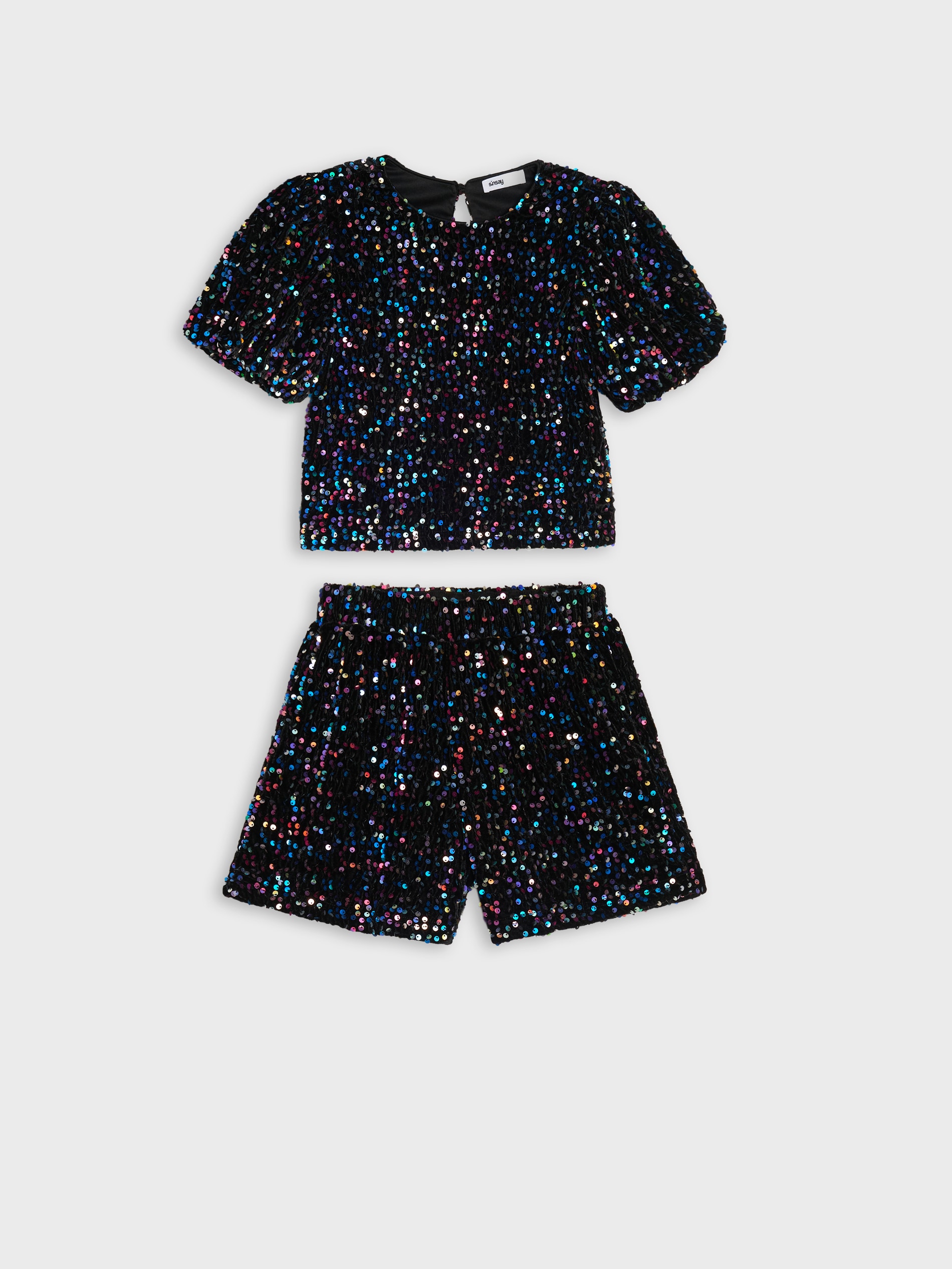 Sinsay - Σετ: Μπλούζα και Σορτς - πολυχρωμο φωτογραφία