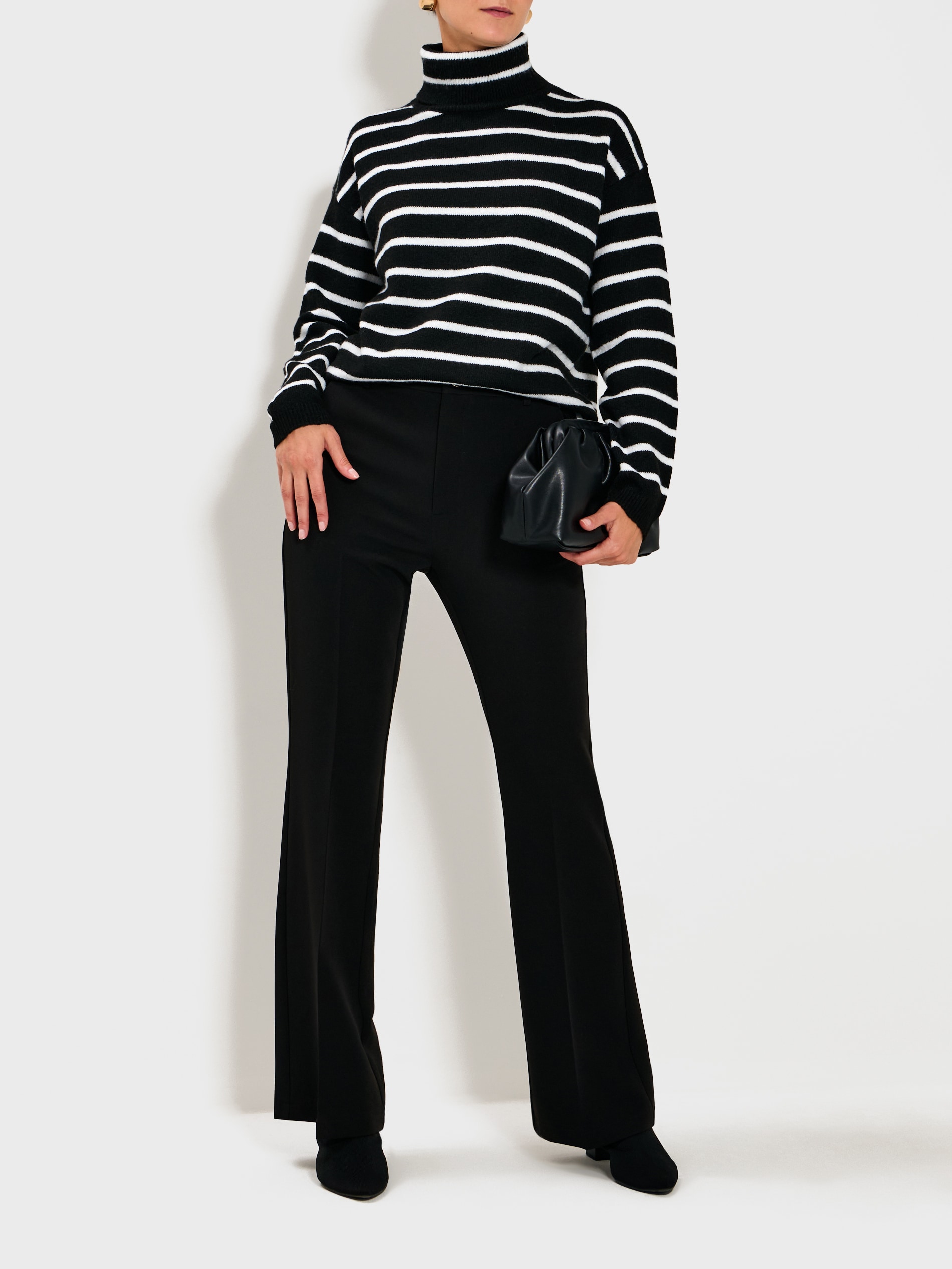 Sinsay - Golf w paski - czarny