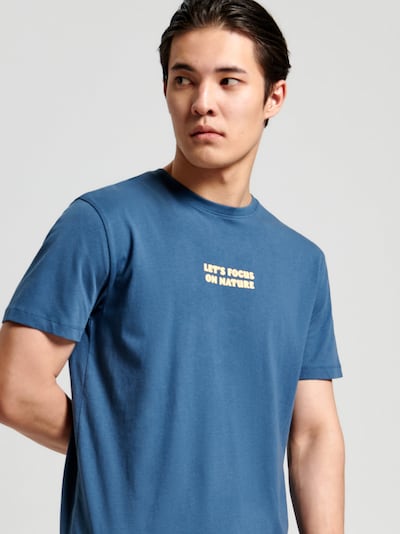 Cotton T-shirt with slogan Color cream - SINSAY - 7110K-01X