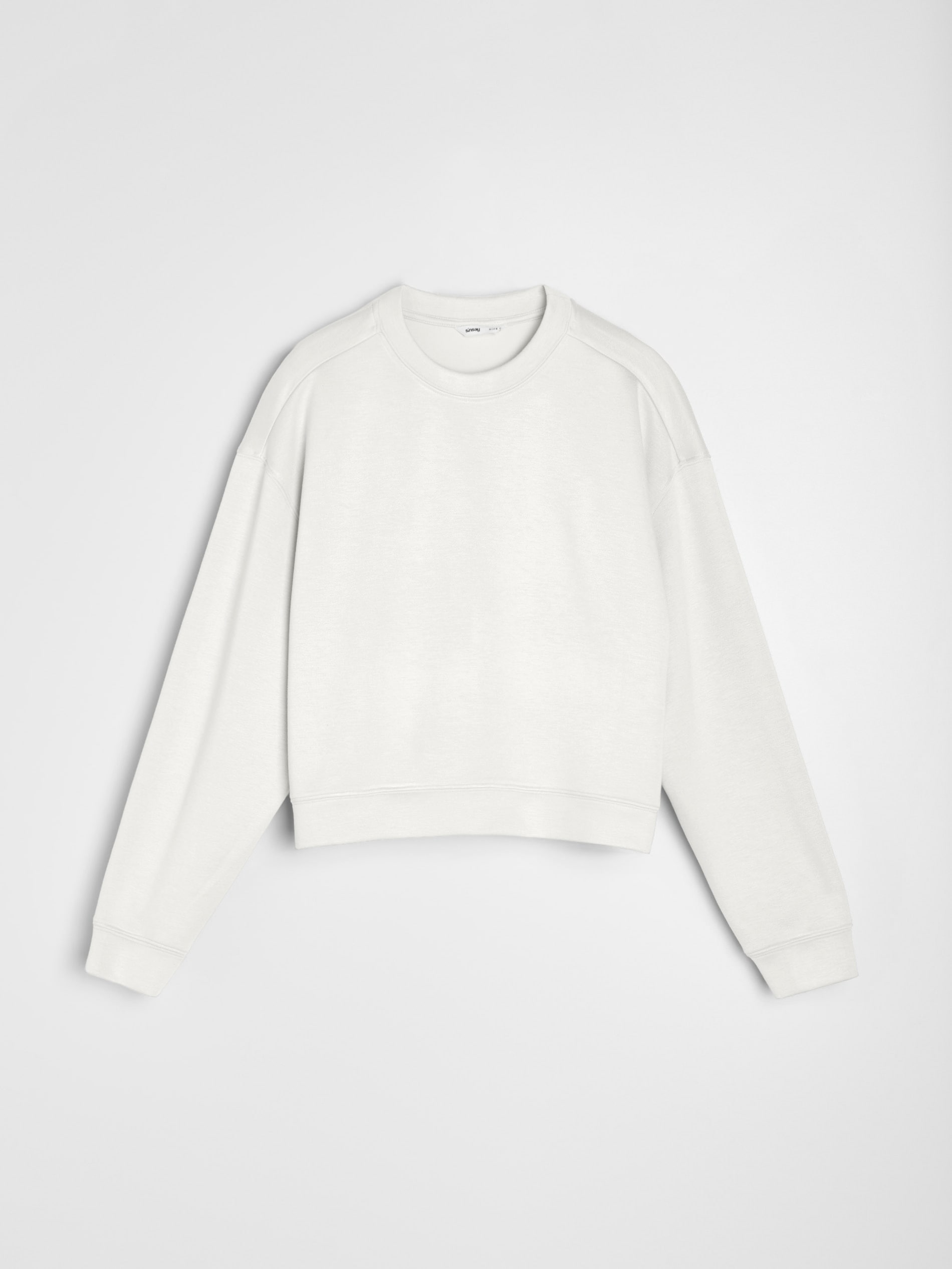 Sinsay - Bluza crewneck basic z dodatkiem wiskozy 