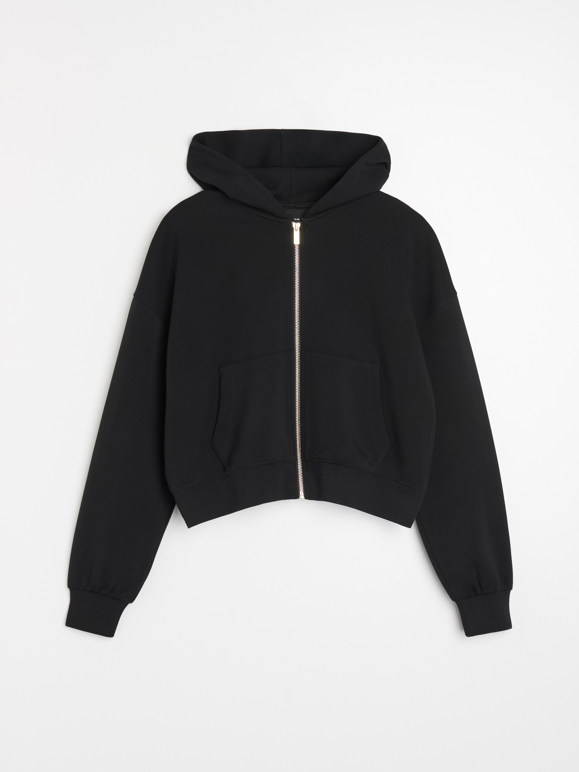 Sinsay - Rozpinana bluza z kapturem - czarny