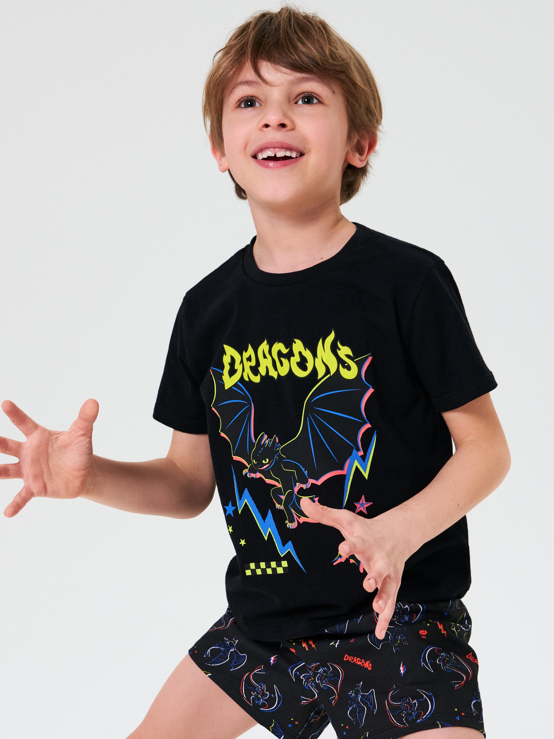 Sinsay - Piżama dwuczęściowa How to train your dragon - czarny
