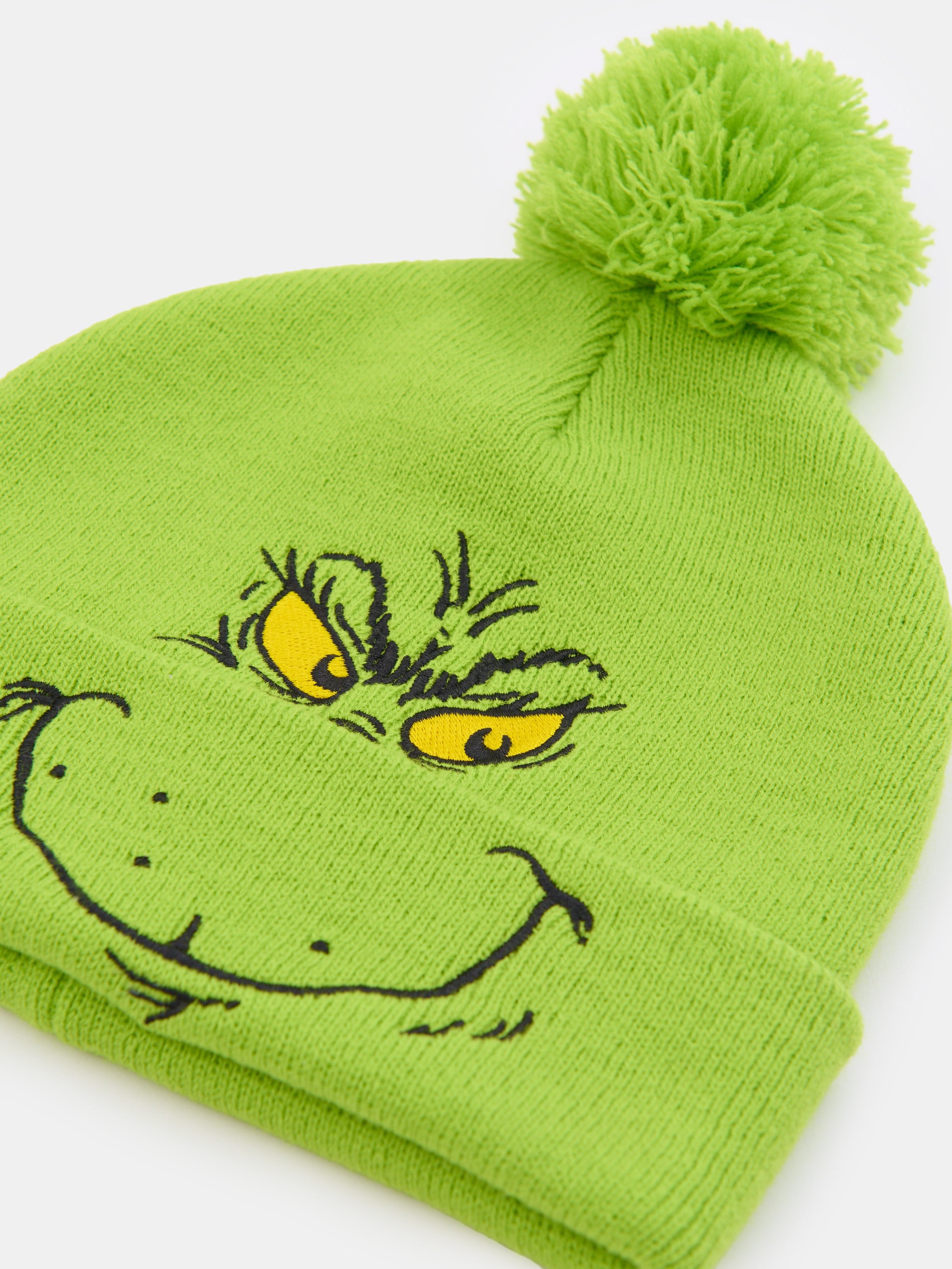 Sinsay - Σκουφάκι με φουντίτσες Grinch - κιτρινο πρασινο φωτογραφία