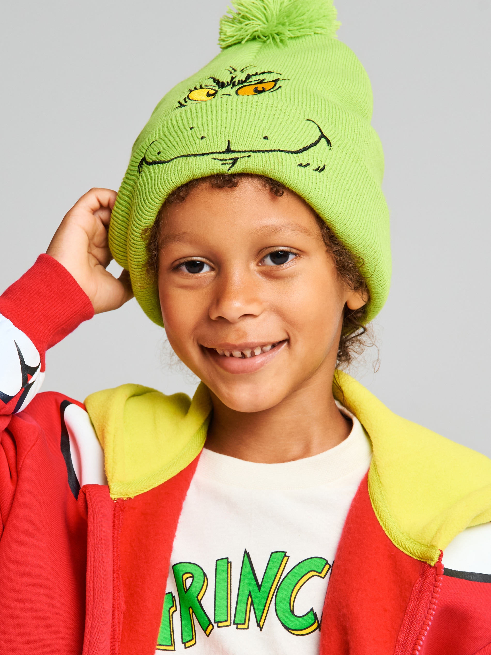 Sinsay - Σκουφάκι με φουντίτσες Grinch - κιτρινο πρασινο φωτογραφία