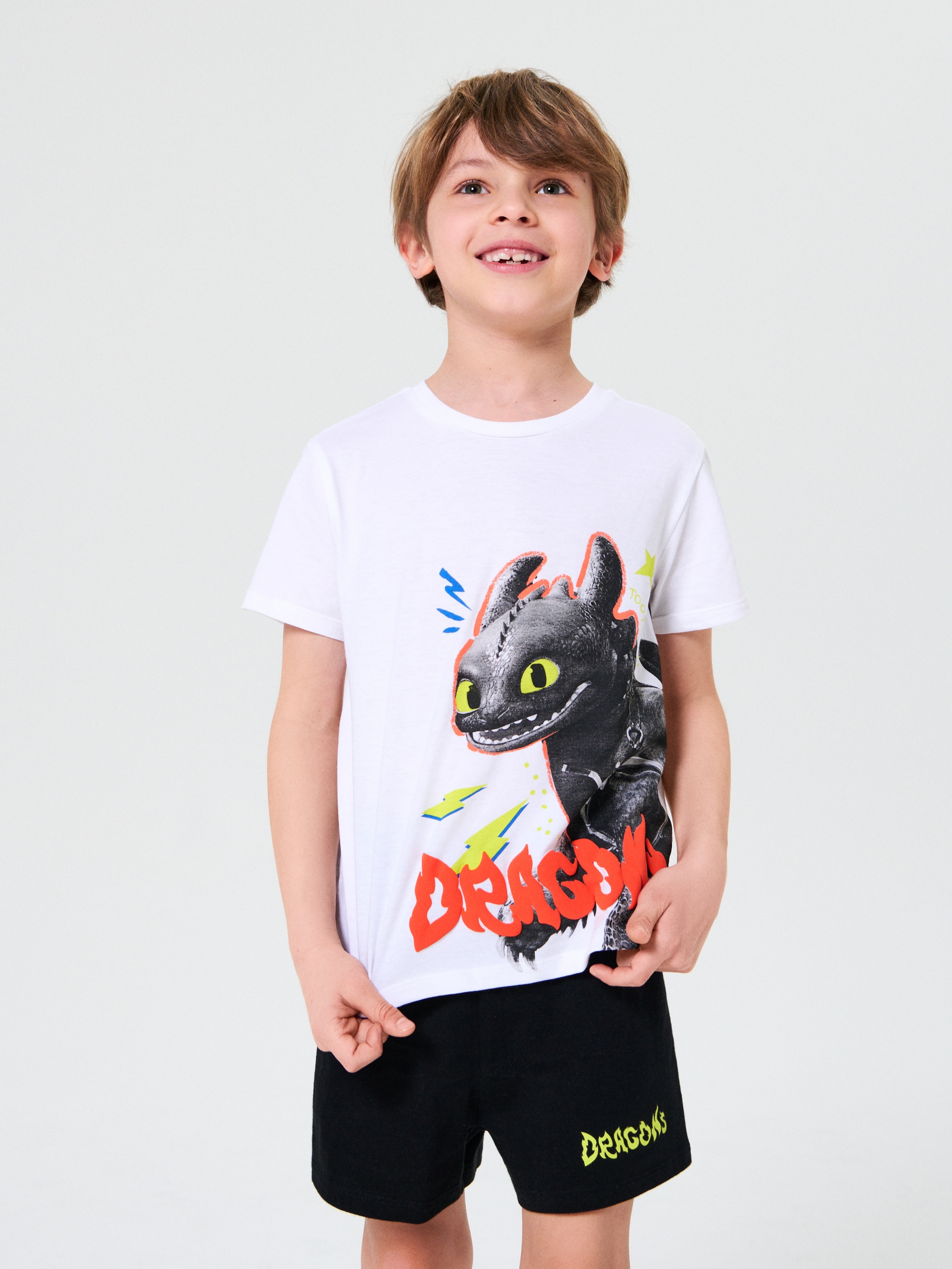 Sinsay - Piżama dwuczęściowa How to train your dragon - biały