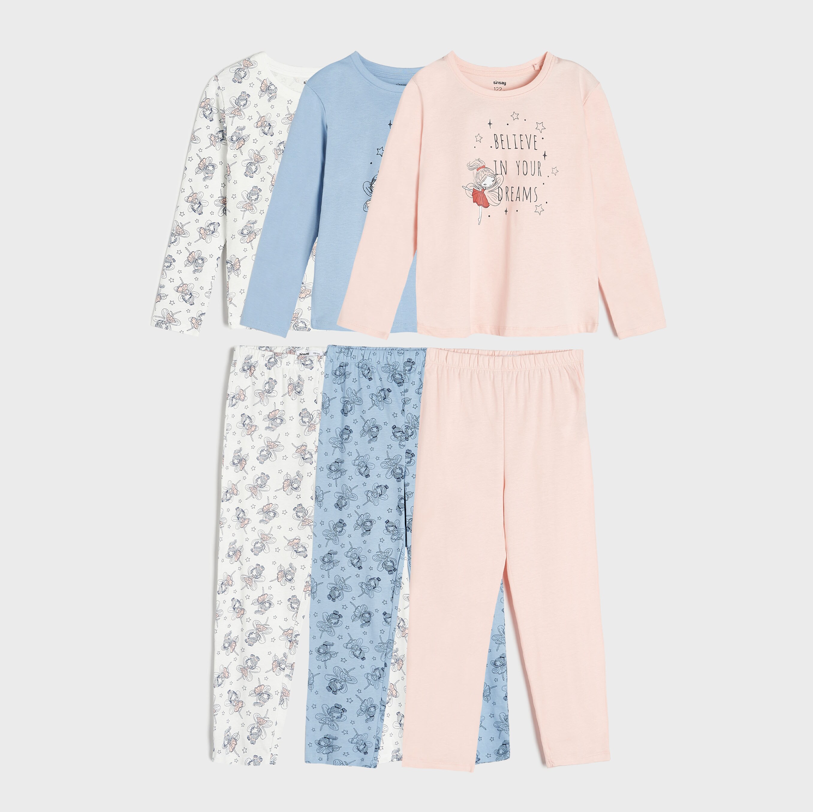 Sinsay - Set de 3 pijamale - Roz