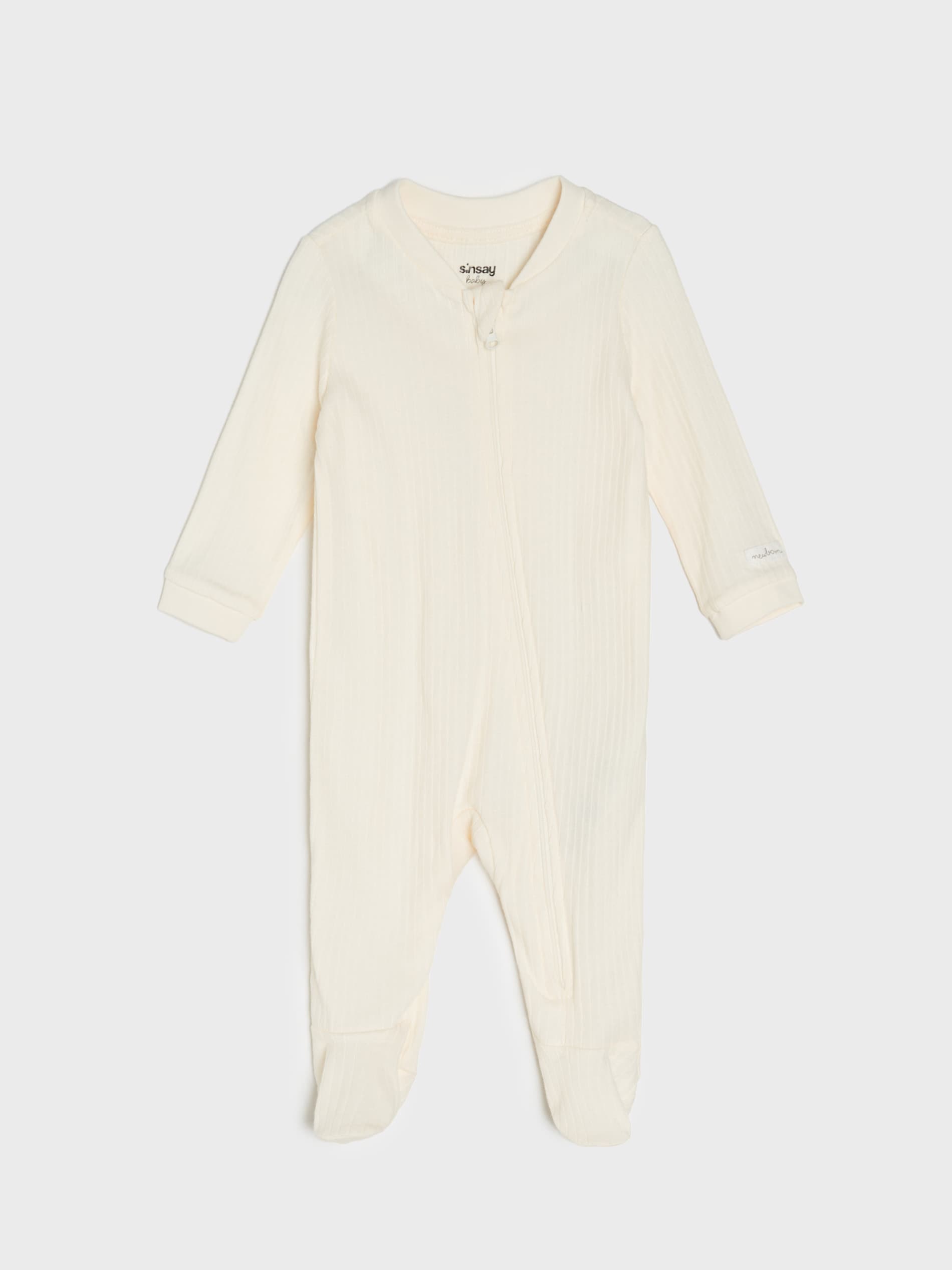 Sinsay - Σετ 3 ριγέ φορμάκια με ποδαράκια - κρεμ φωτογραφία