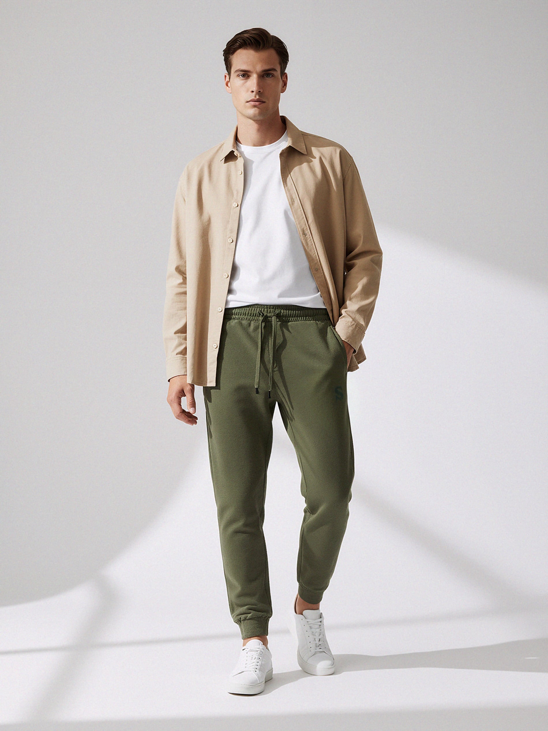 Sinsay - Spodnie jogger - zielony