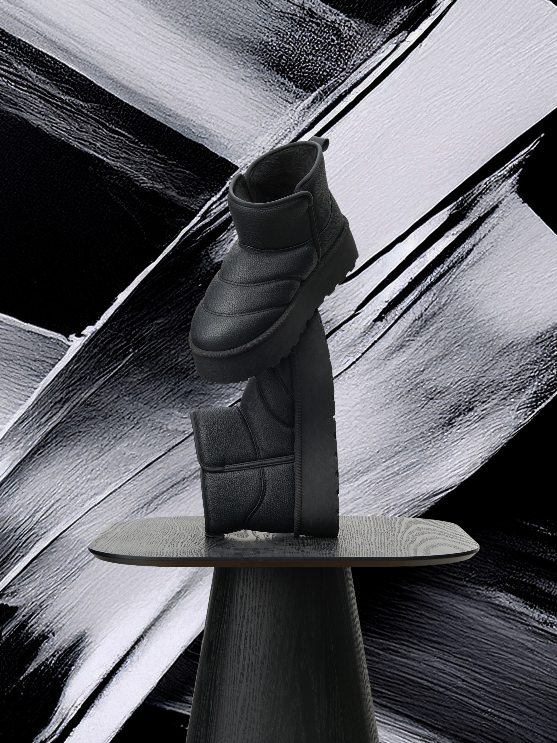 Sinsay - Μπότες αστραγάλου από δερματίνη - μαυρο φωτογραφία