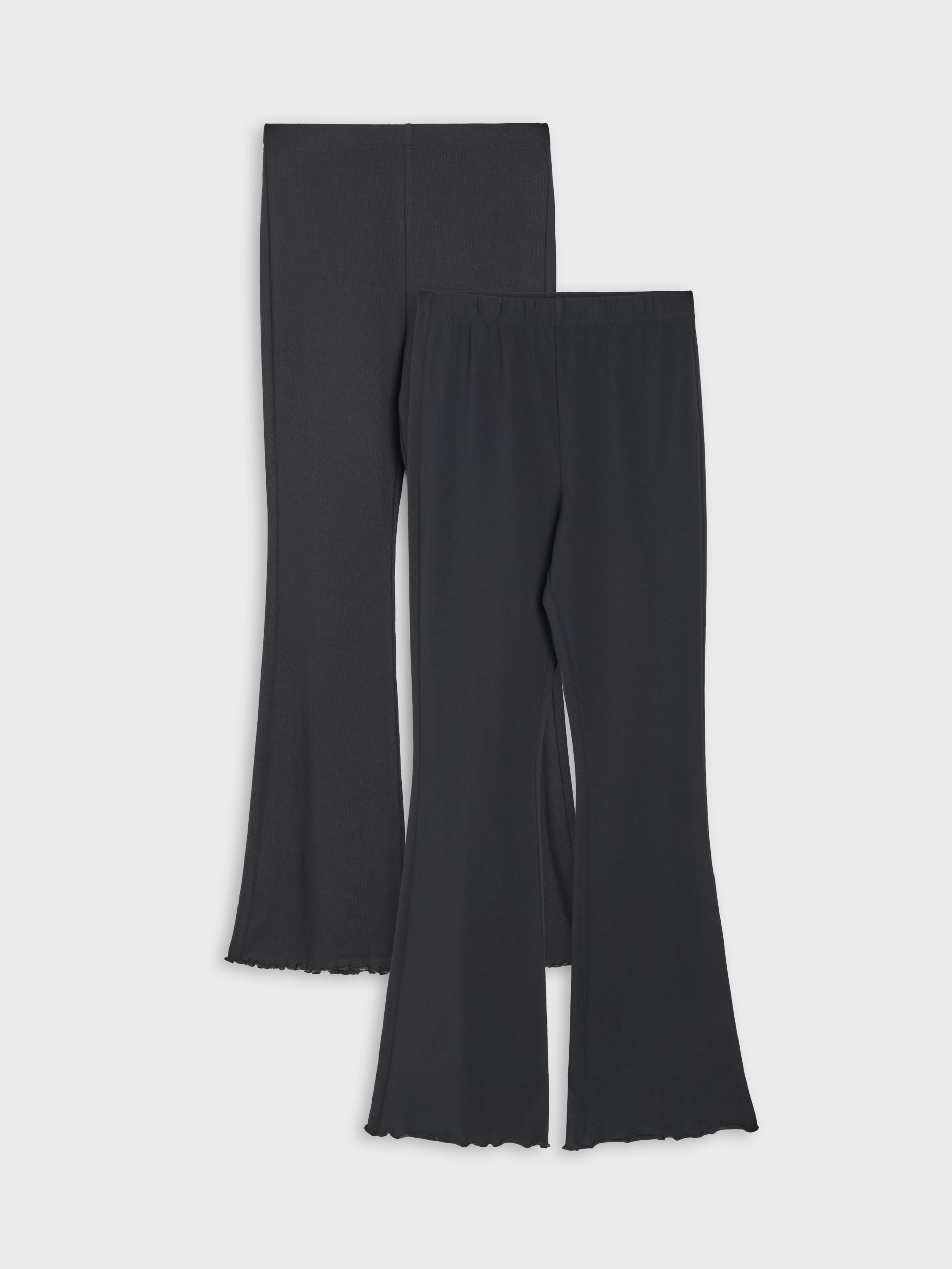Sinsay - Bawełniane legginsy flare 2 pack - czarny