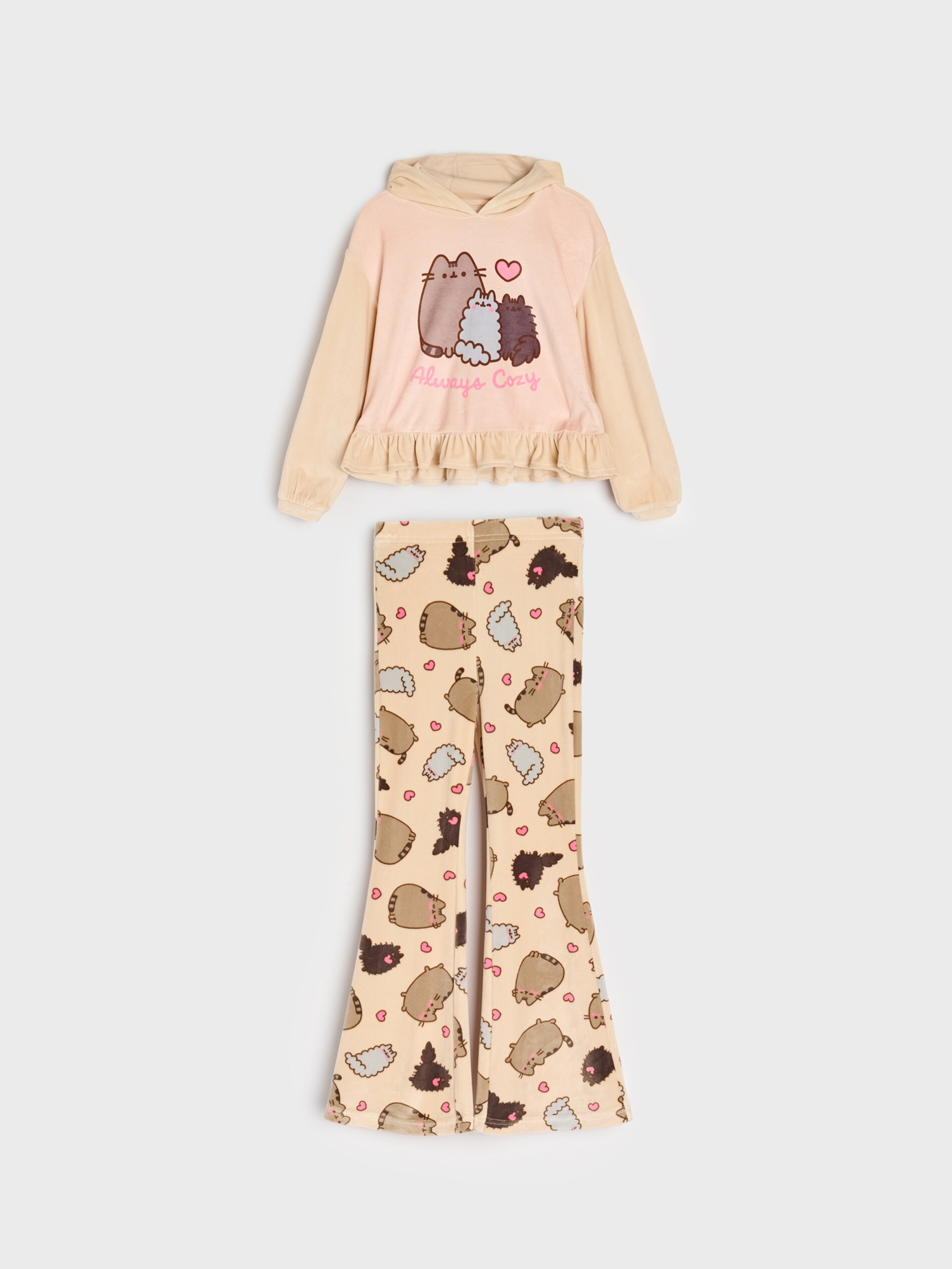 Sinsay - Σετ βελούρ Pusheen the Cat - μπεζ φωτογραφία