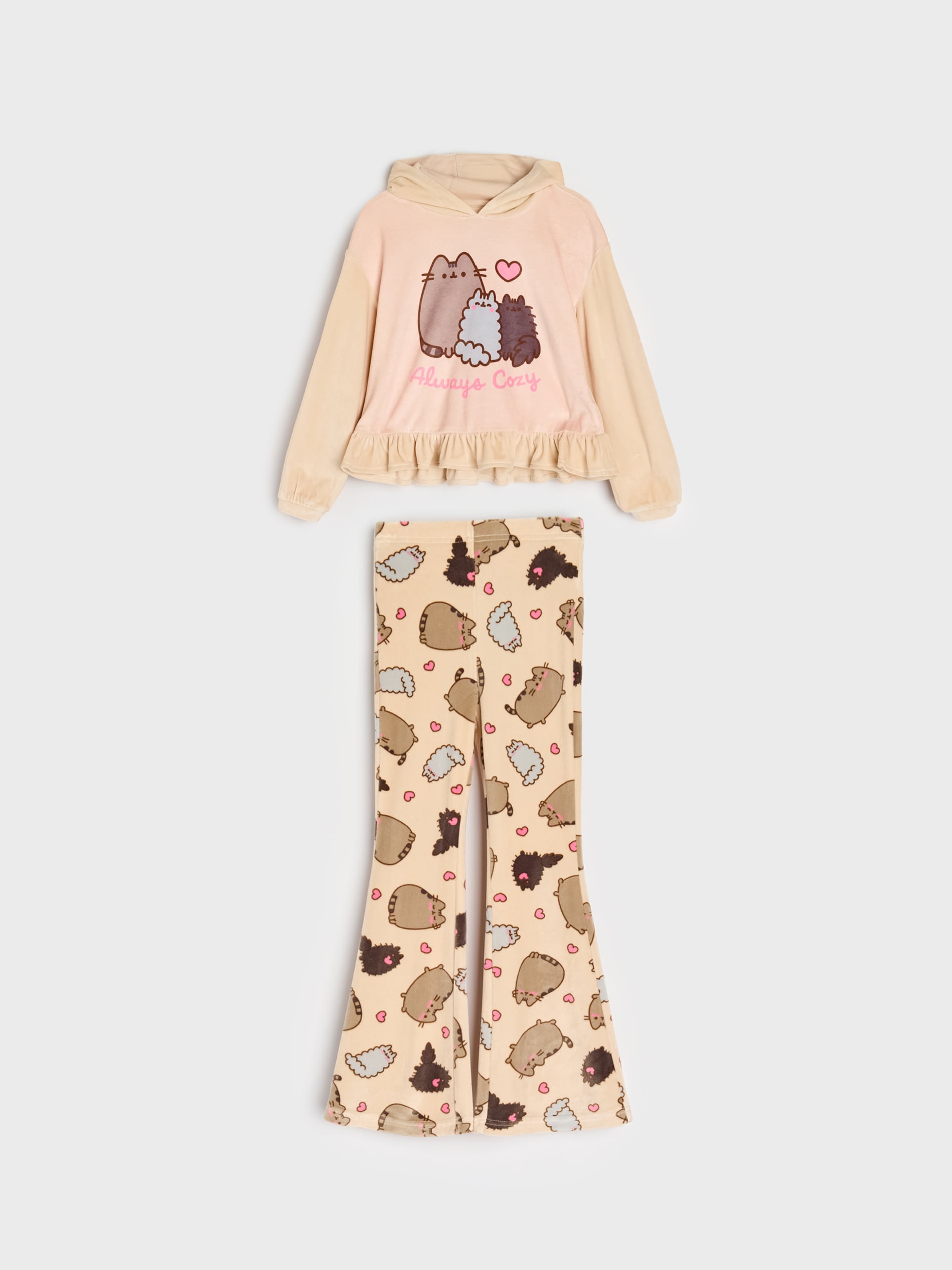 Sinsay - Σετ βελούρ Pusheen the Cat - μπεζ φωτογραφία