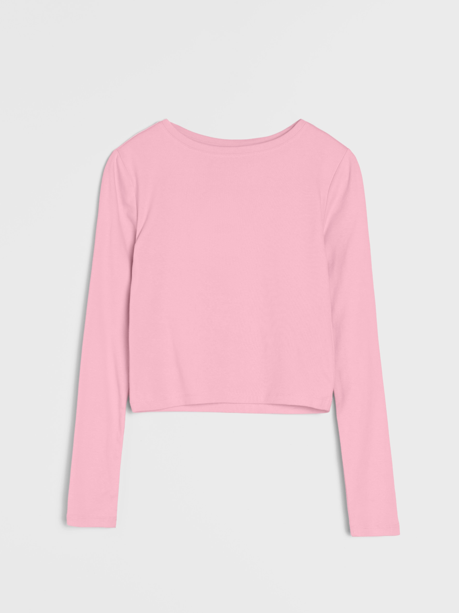 Sinsay - Koszulka z długim rękawem basic - różowy