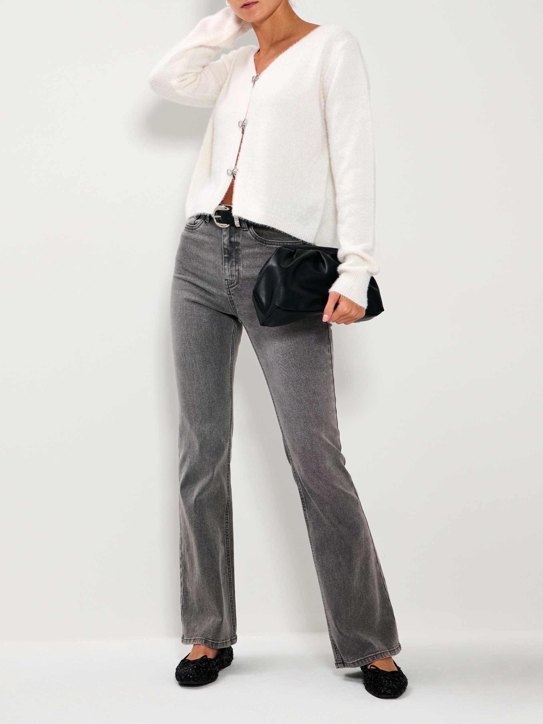 Sinsay - Πουλόβερ με φιόγκους - λευκο φωτογραφία