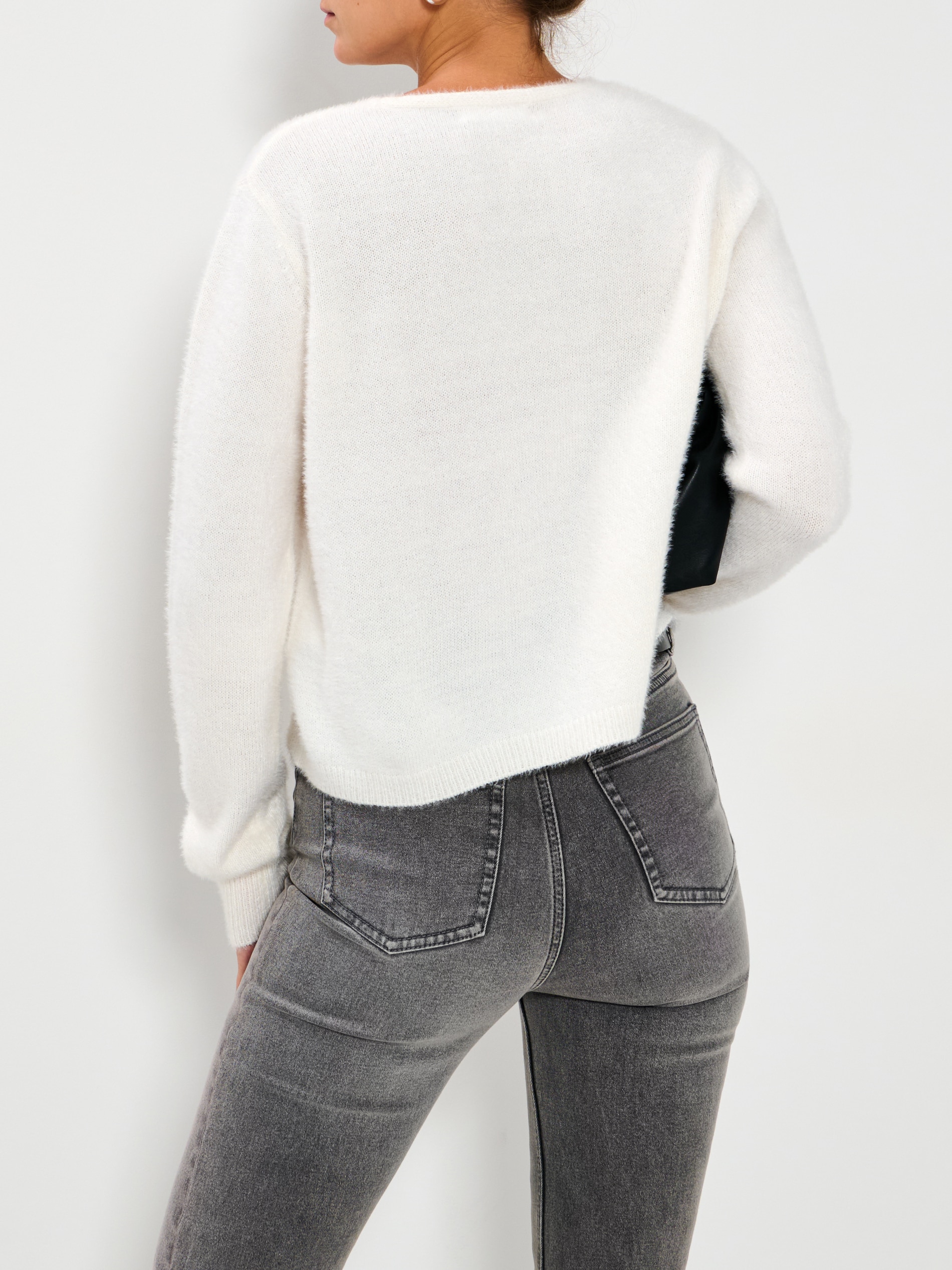 Sinsay - Πουλόβερ με φιόγκους - λευκο φωτογραφία