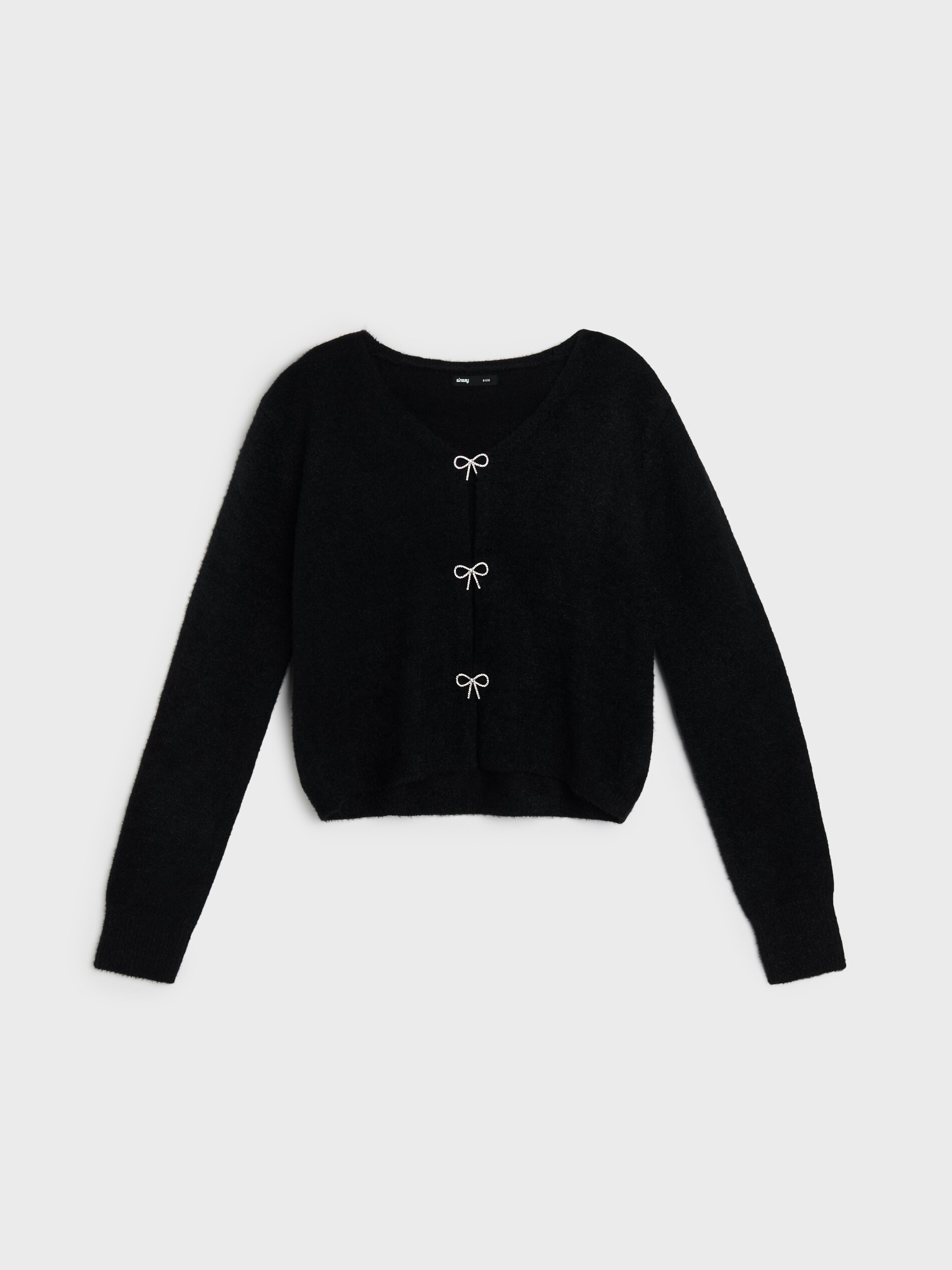 Sinsay - Πουλόβερ με φιόγκους - μαυρο φωτογραφία