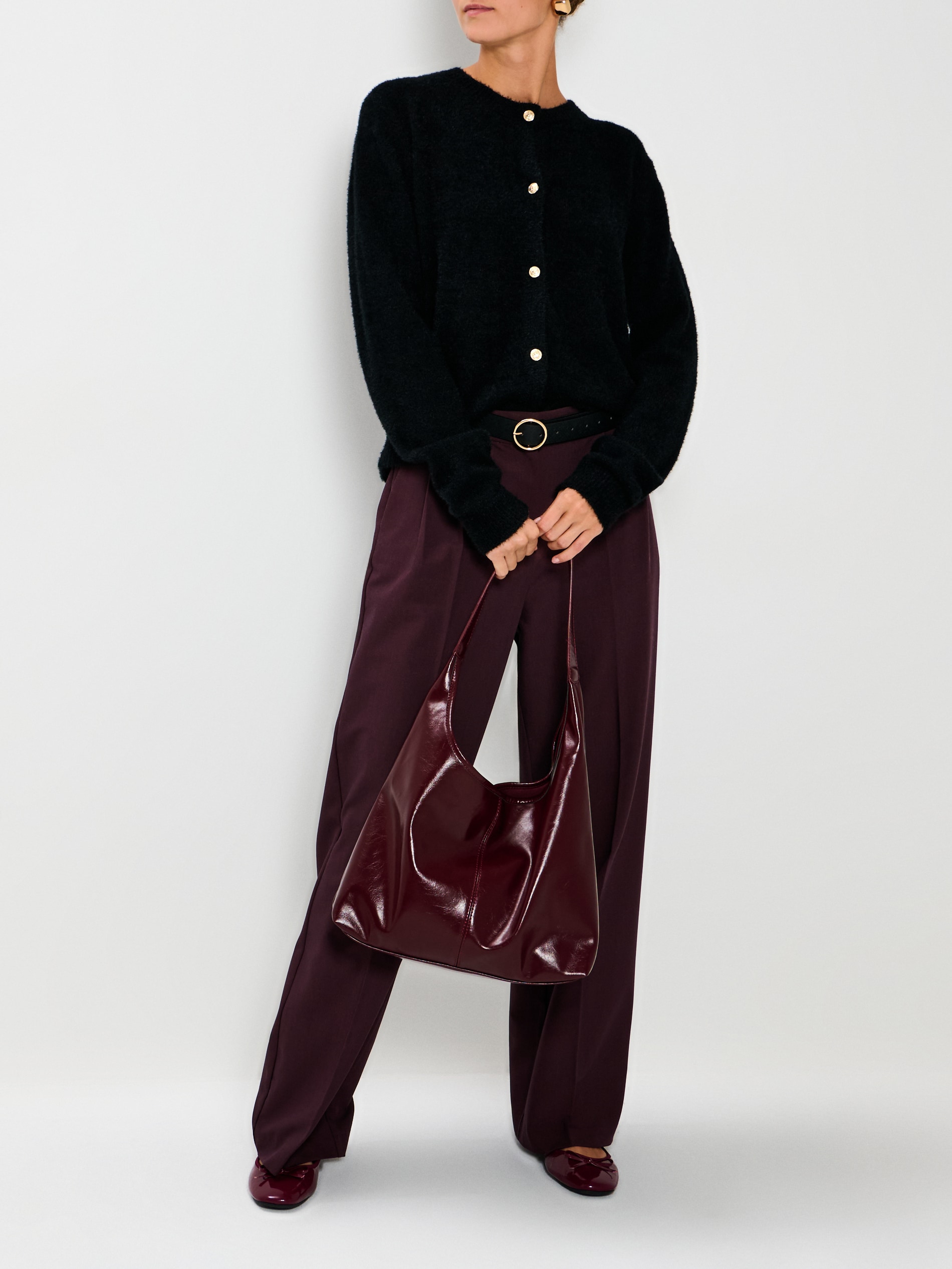 Sinsay - Sweter z ozdobnymi guzikami - czarny