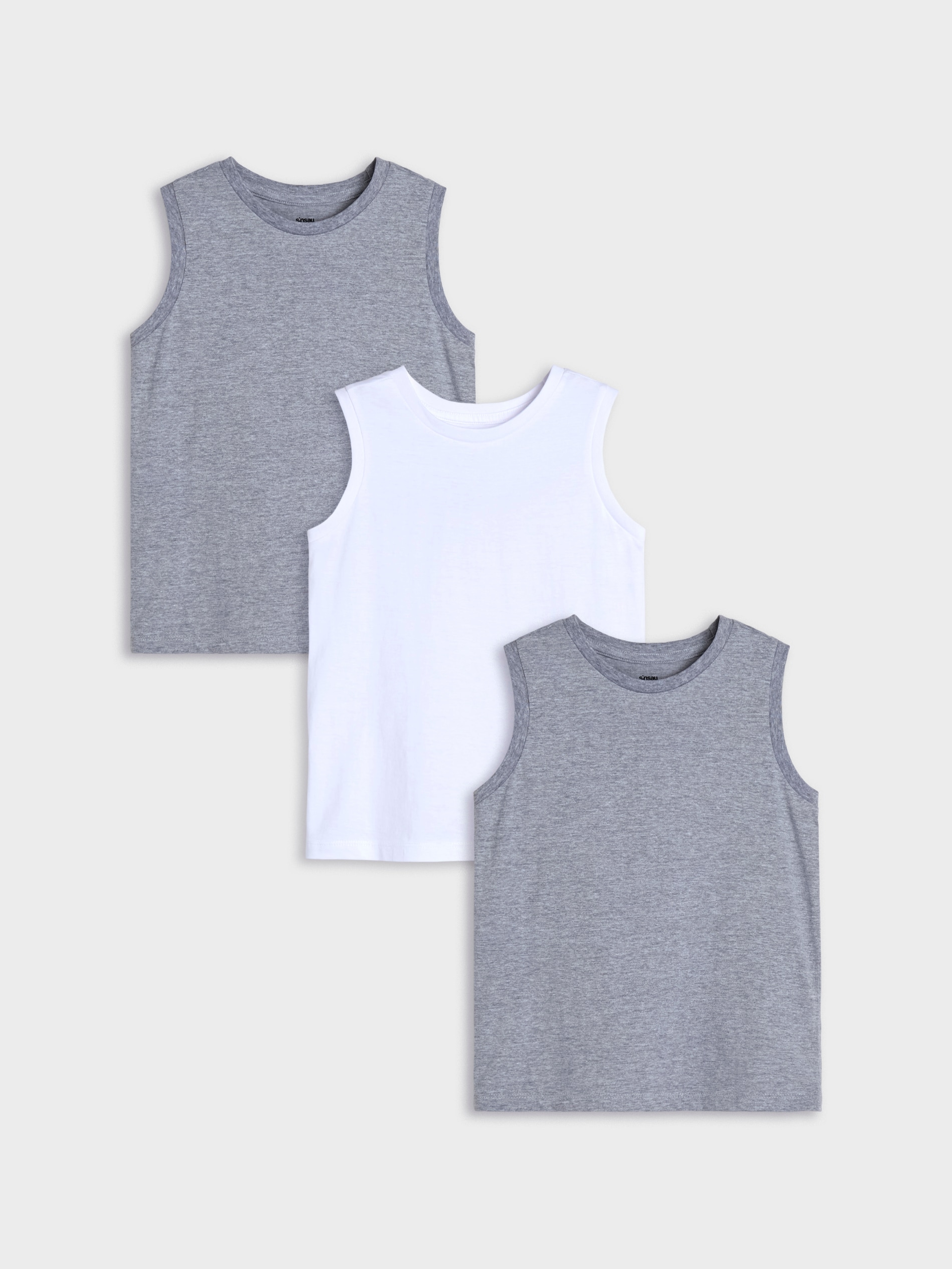 Sinsay - Podkoszulek 3 pack - szary