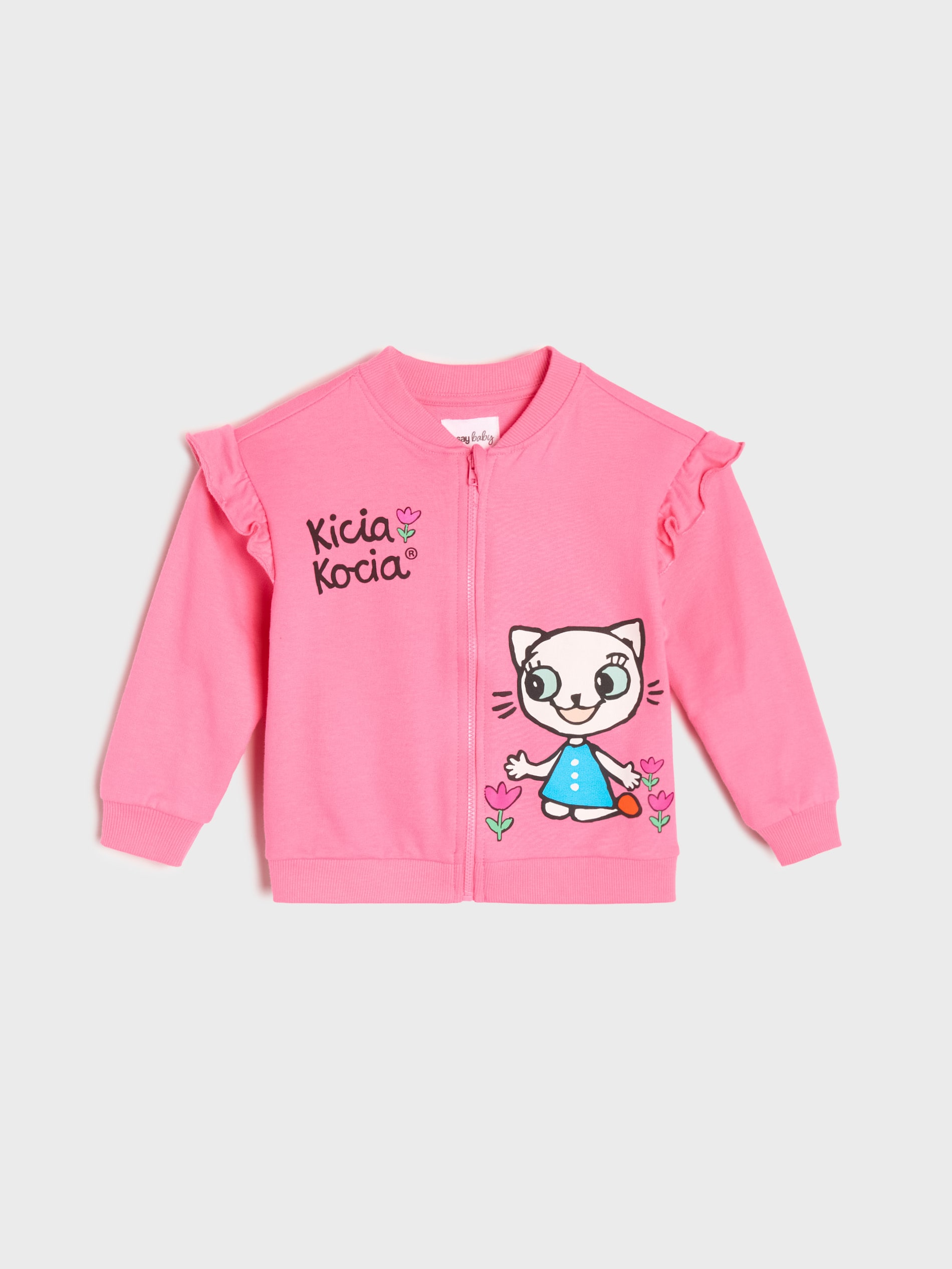 Bawełniana bluza z falbanami zapinana na zamek Kitty Kotty