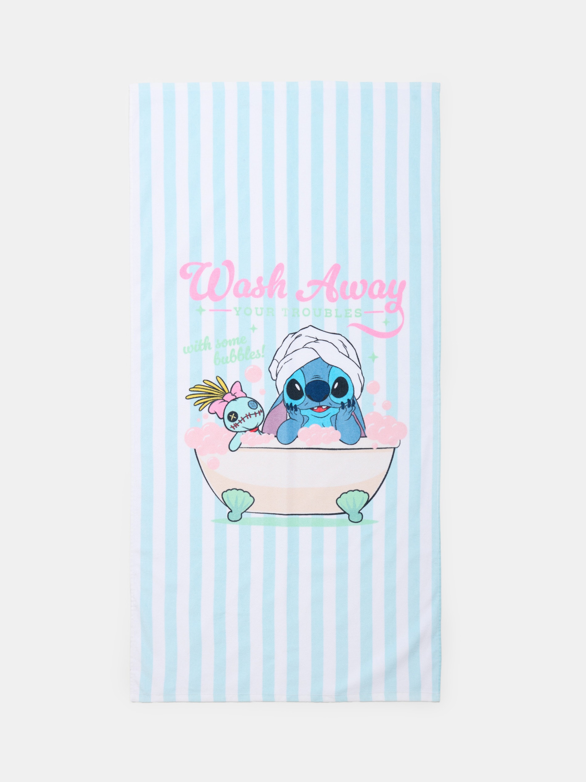 Sinsay - Bawełniany ręcznik Lilo & Stitch - błękitny