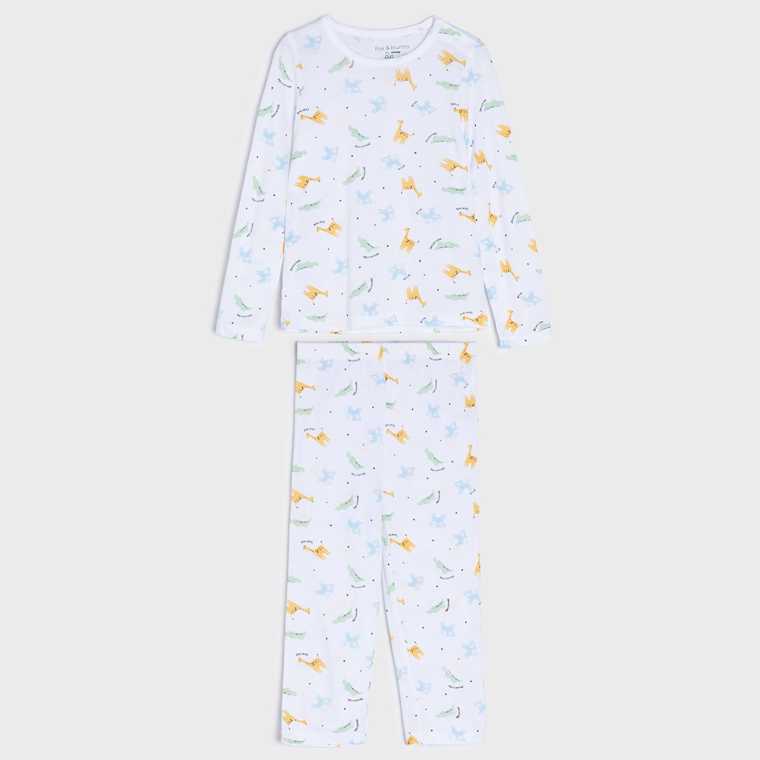 Sinsay – Set pijamale cu imprimeu – Alb Alb imagine noua