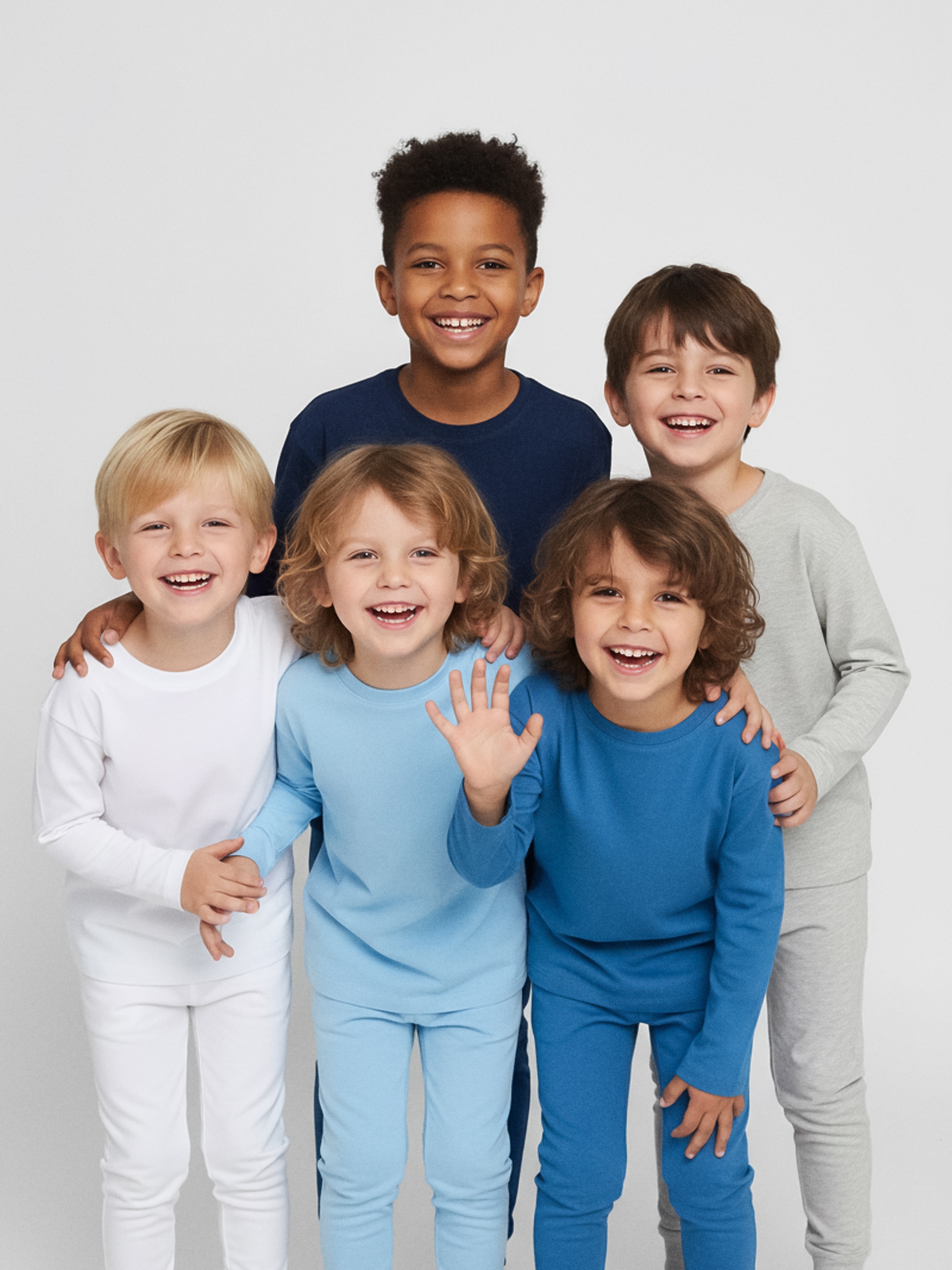 Sinsay - Koszulki z długimi rękawami 5 pack - biały