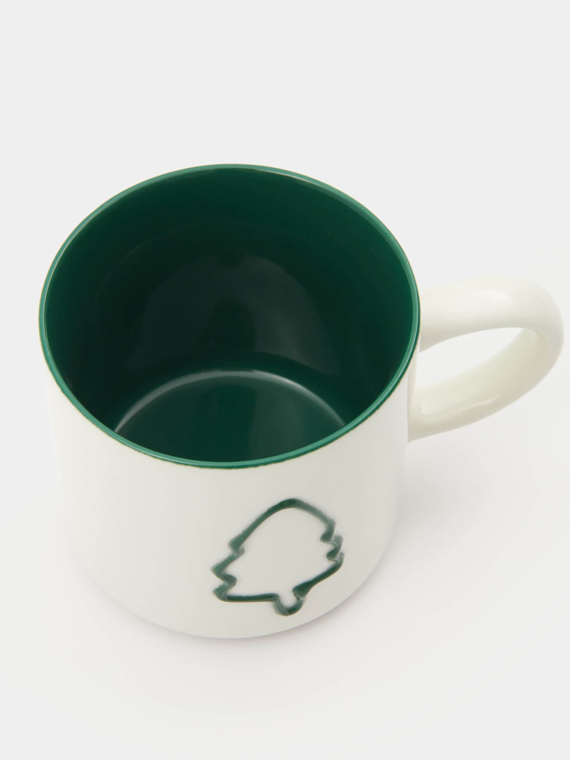 Sinsay - Χριστουγεννιάτικη κούπα με μοτίβο δέντρου - λευκο φωτογραφία