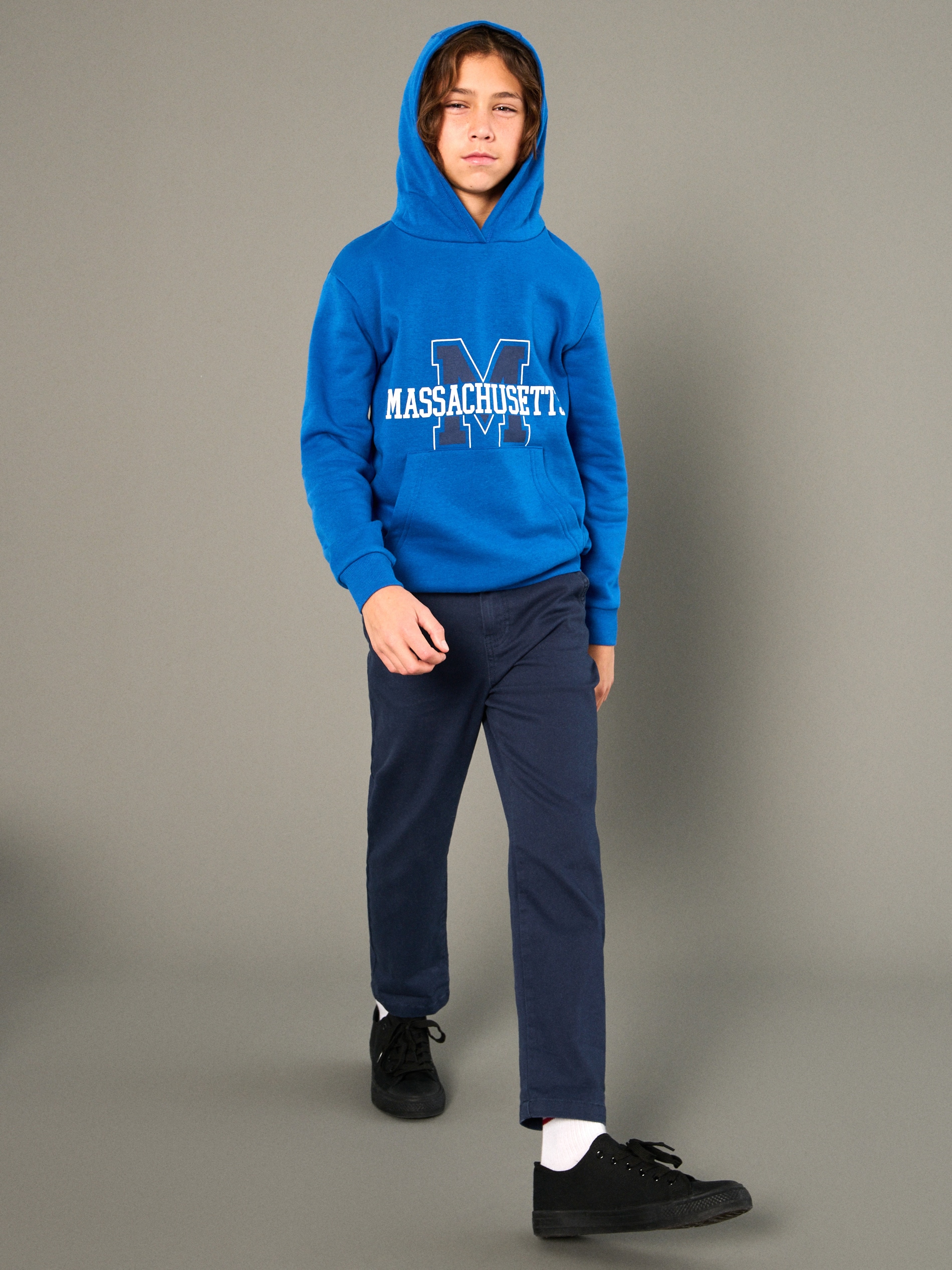Sinsay - Bluza z kapturem - niebieski