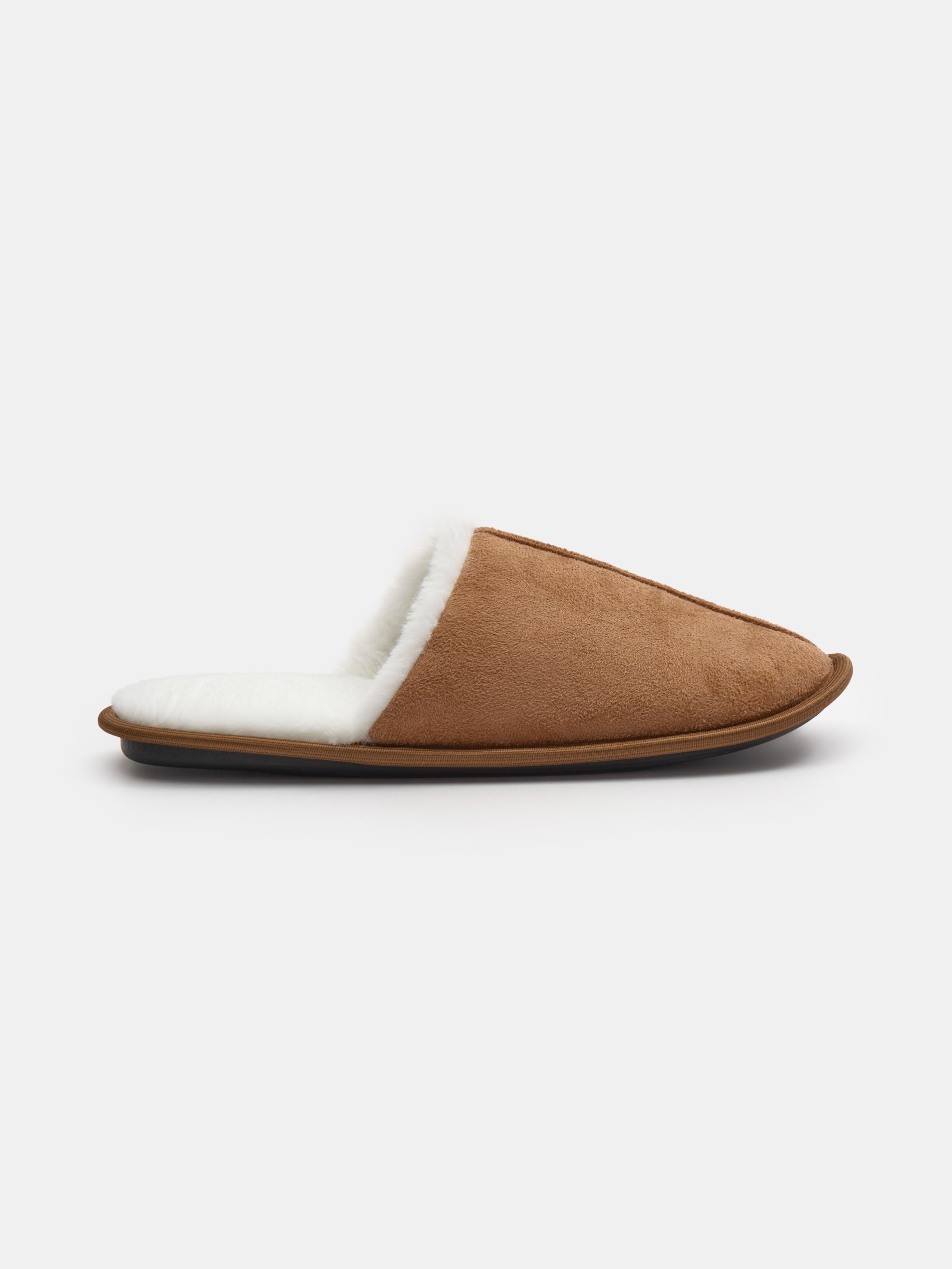 Sinsay - Παντόφλες με συνθετική γούνα - μπεζ φωτογραφία