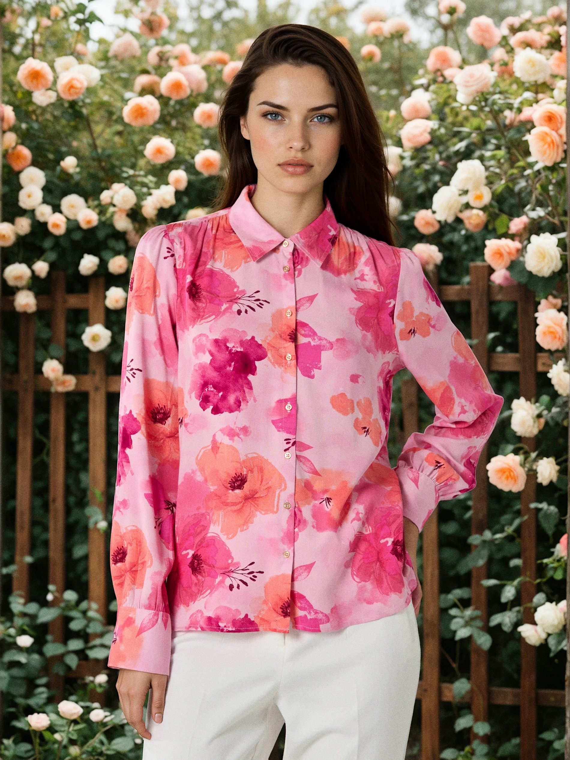 Sinsay - Wiskozowa koszula ze wzorem - wielobarwny