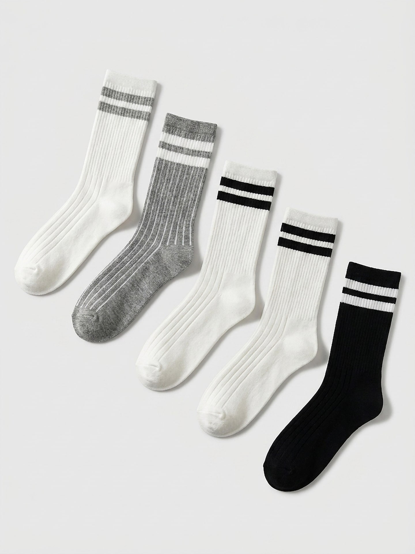 Sinsay - Prążkowane skarpetki w paski 5 pack - wielobarwny