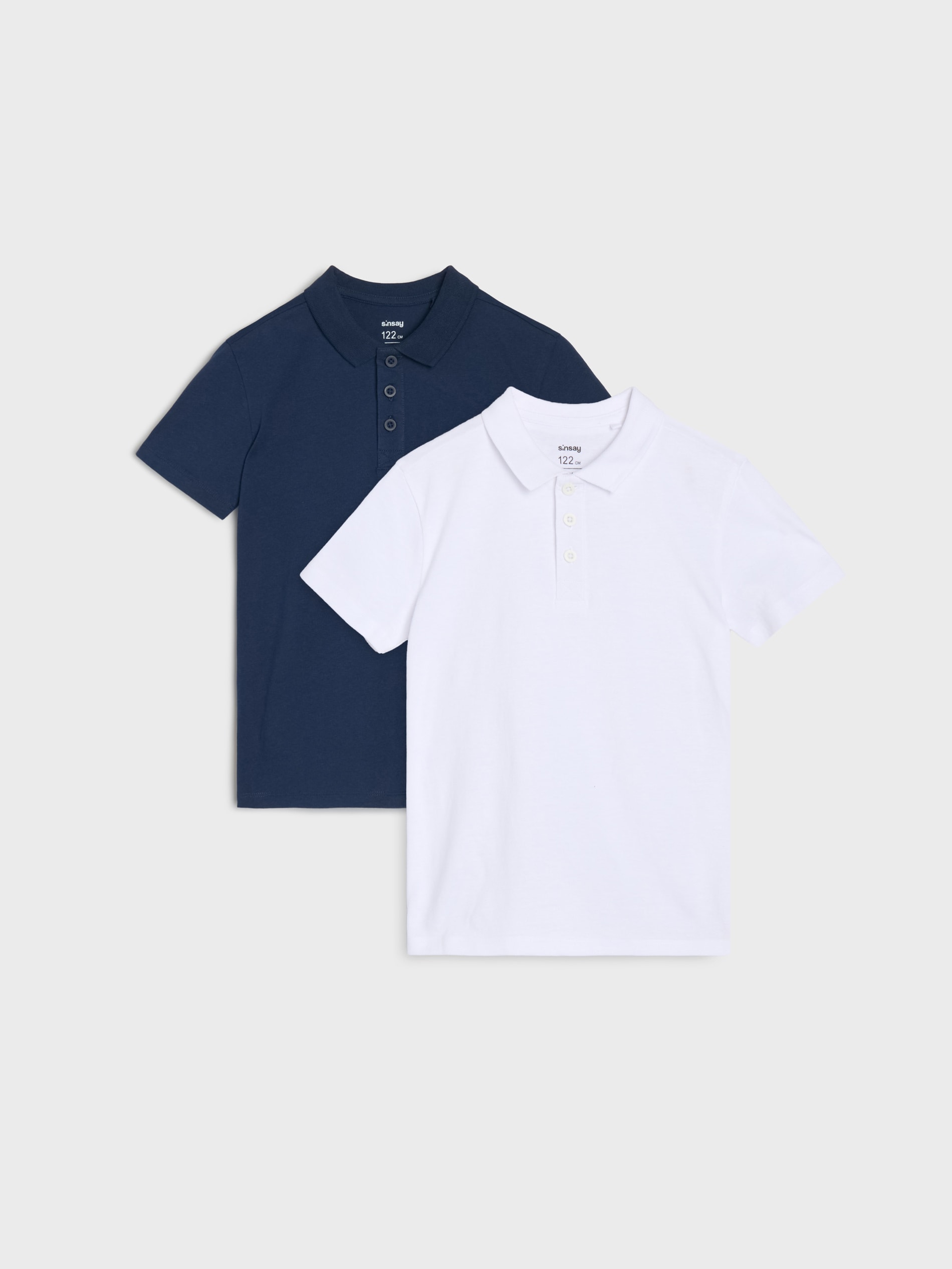 Sinsay - Koszulki polo w stylu basic 2 pack - biały