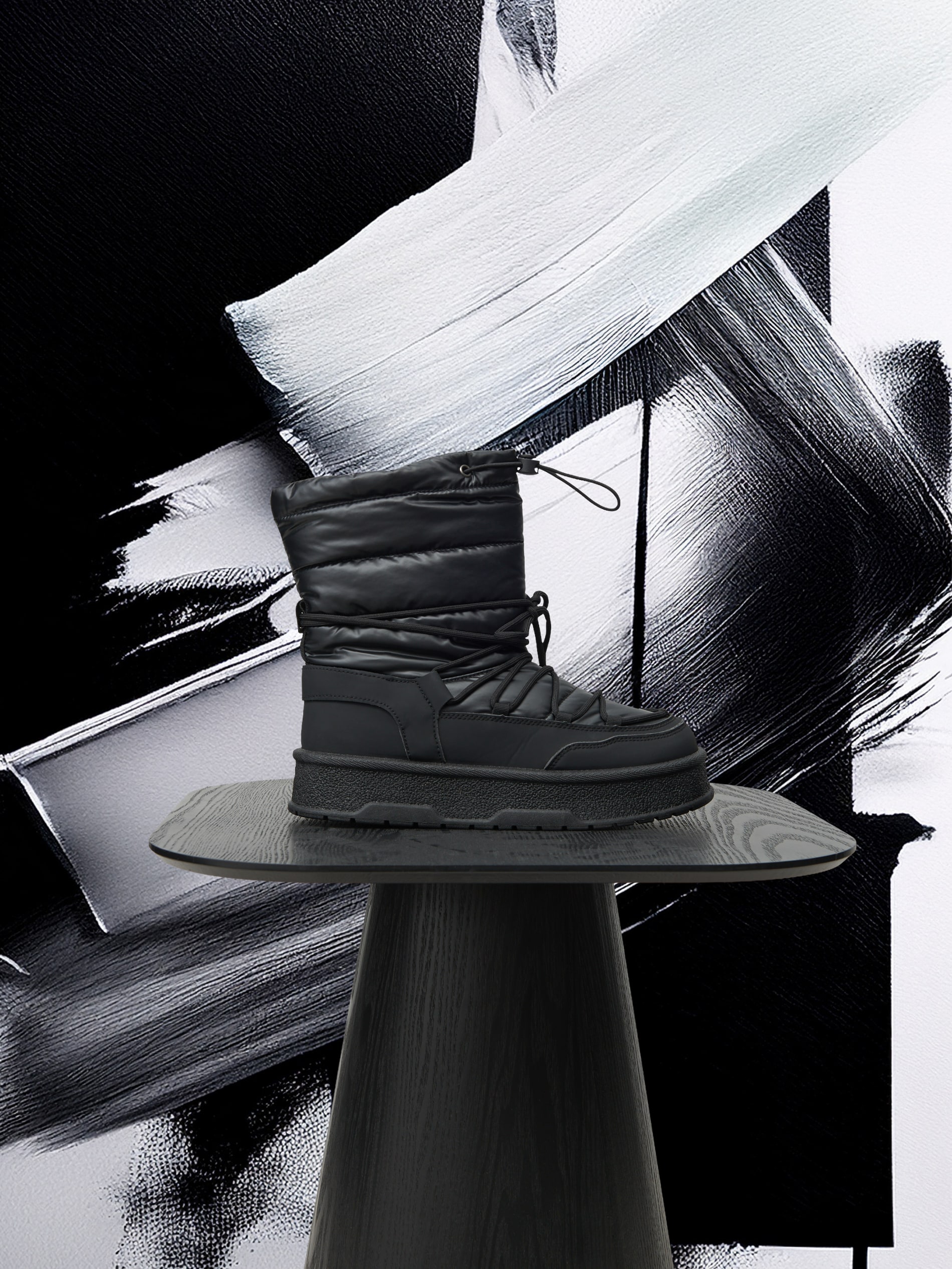Sinsay - Μποτάκια με κορδόνια μέχρι τον αστράγαλο - μαυρο φωτογραφία