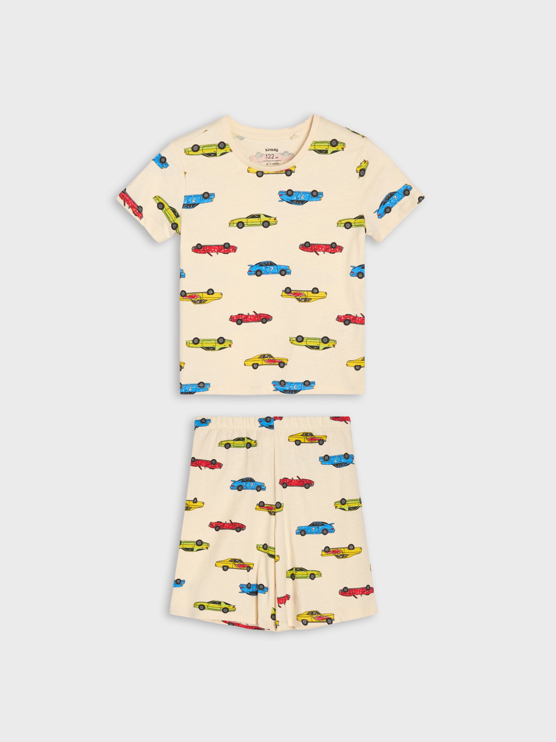 Sinsay - Bawełniana piżama dwucześciowa z nadrukiem samochodów - Inny